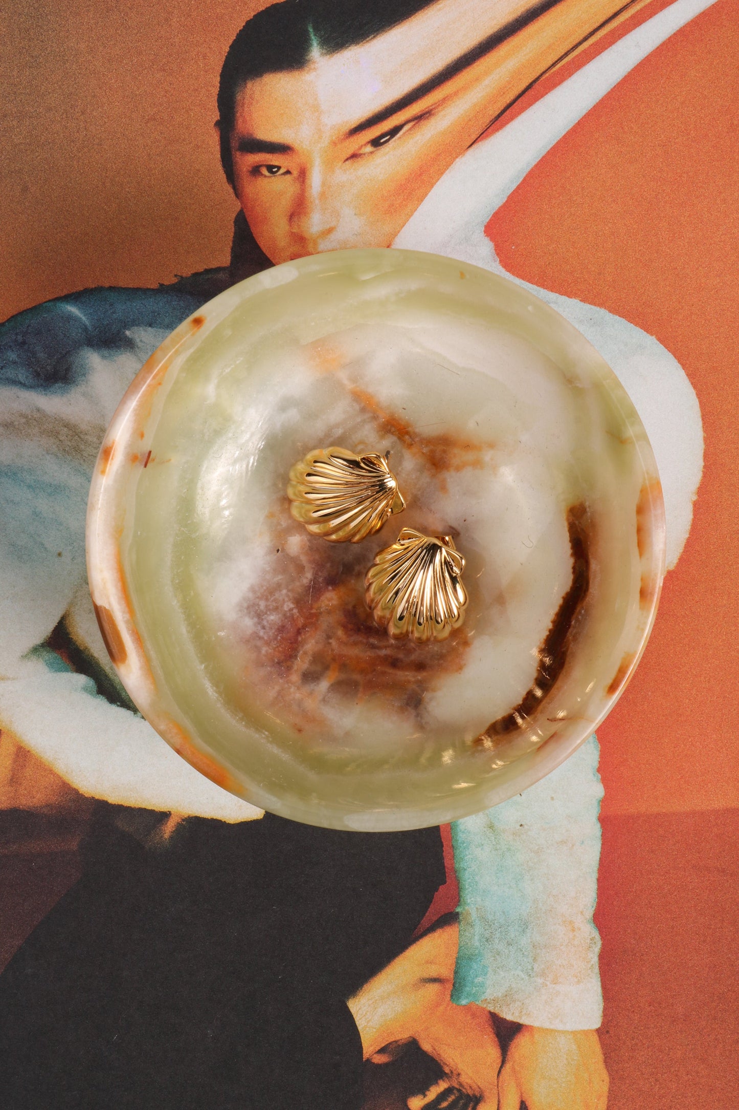 Intentionally Blank SCALA SHELL EARRING