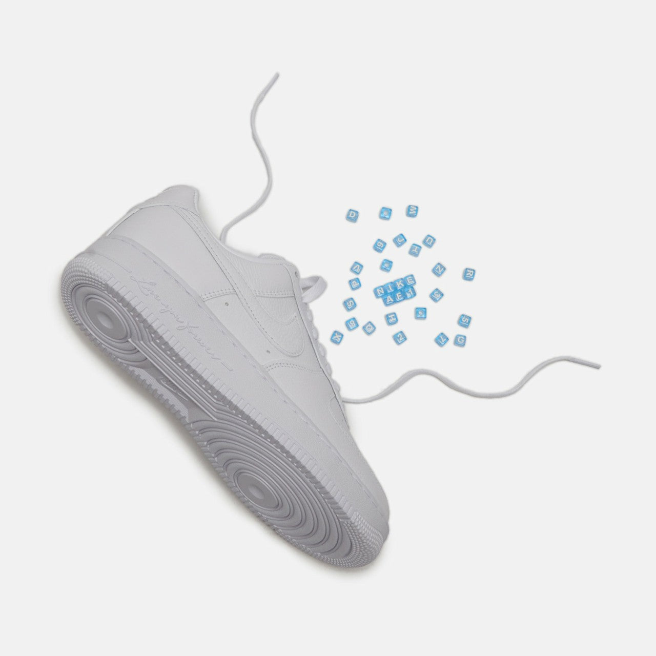 Men Kith Nike x NOCTA Air Force 1 Low - White / White / Cobalt Tint