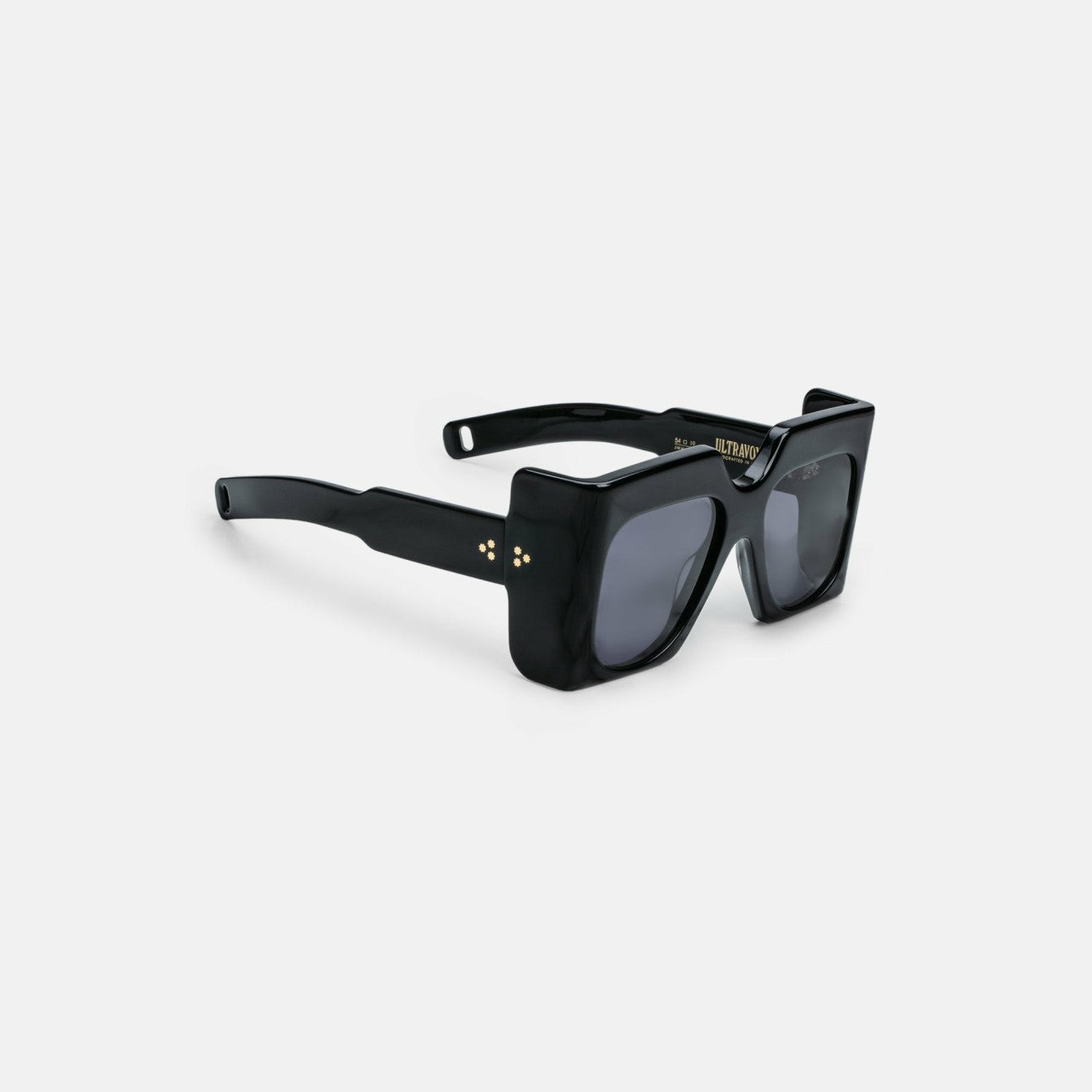 Women Kith Jacques Marie Mage Ultravox Frame Jet Lens Dark Gold Hardware - Black