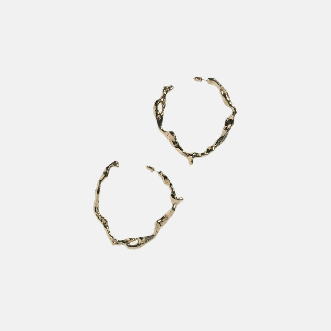 Women Kith Faris Drip Hoop Earrings in 14K Gold-Plated - Bronze