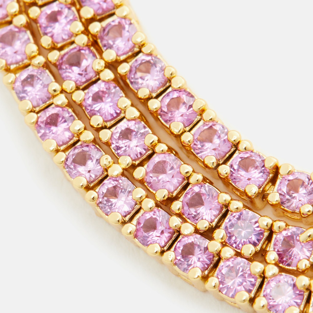 Women Kith Crystal Haze Mini Serena Necklace - Pink