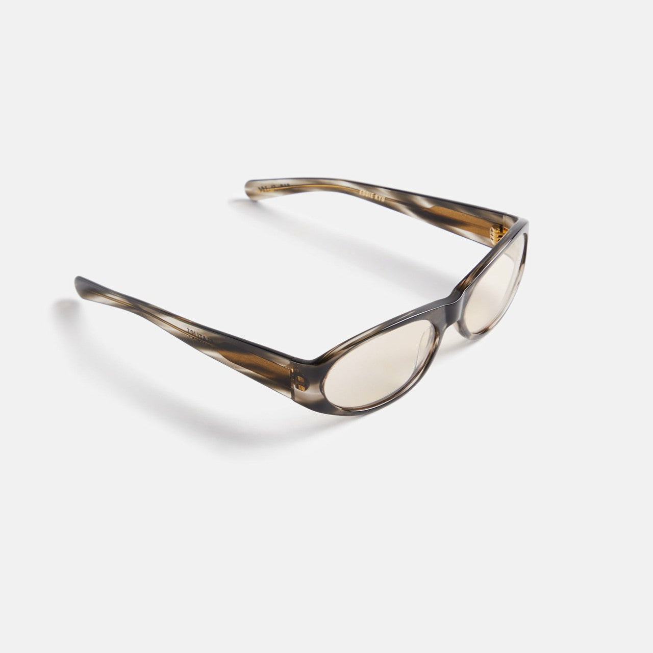 Men Kith Flatlist Eddie Kyu Sunglasses - Clear Grey / Transparent Grey Lens