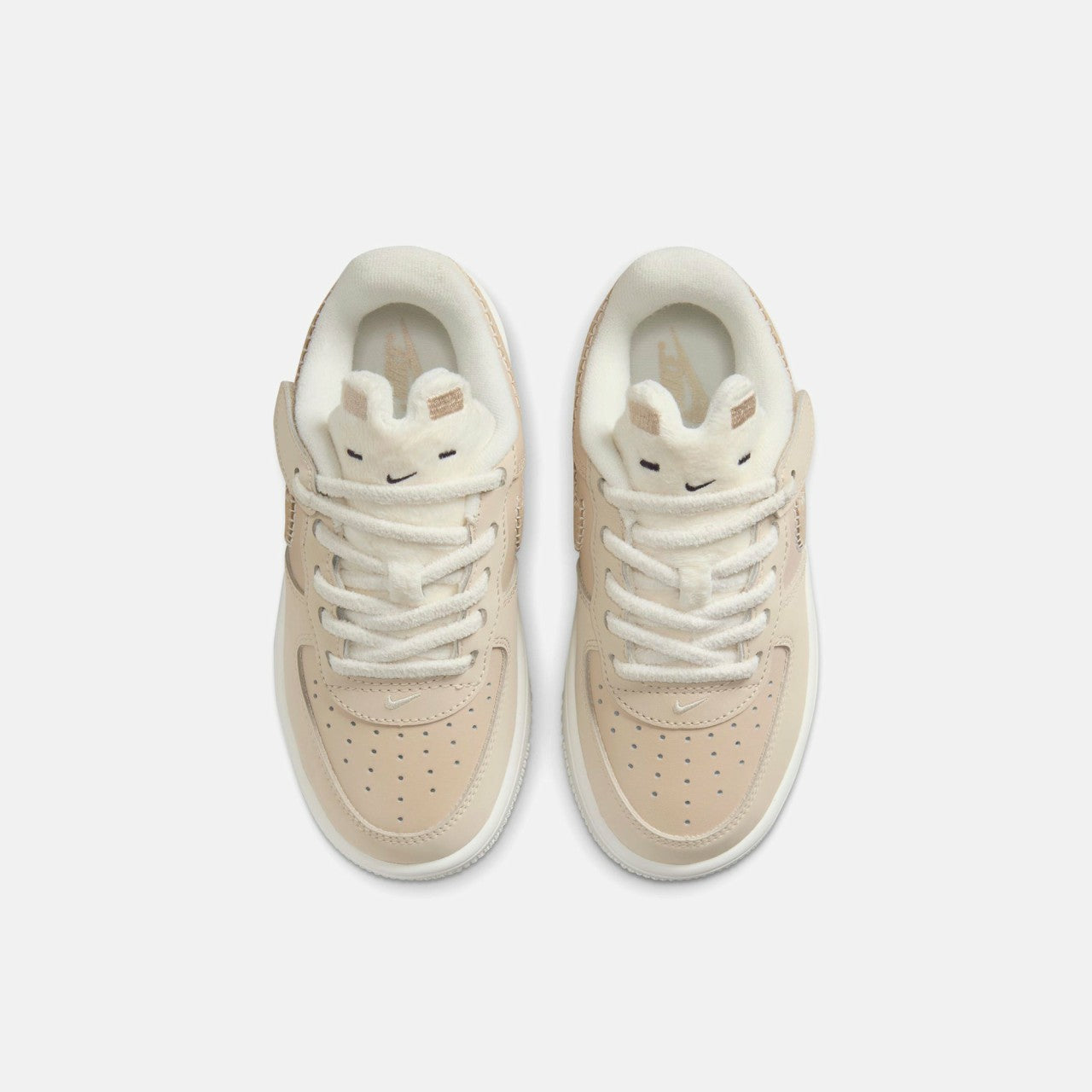 Kids Kith Nike PS Force 1 Low Easyon Se - Sand Drift / Sail / Dark Raisin / Pale