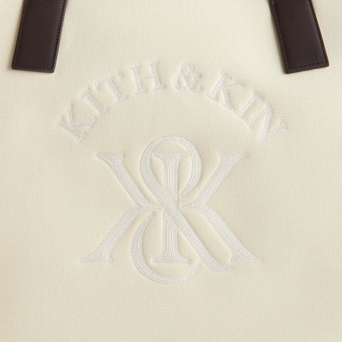 Men Kith Kith Leather Trimmed Canvas Tote - Sandrift