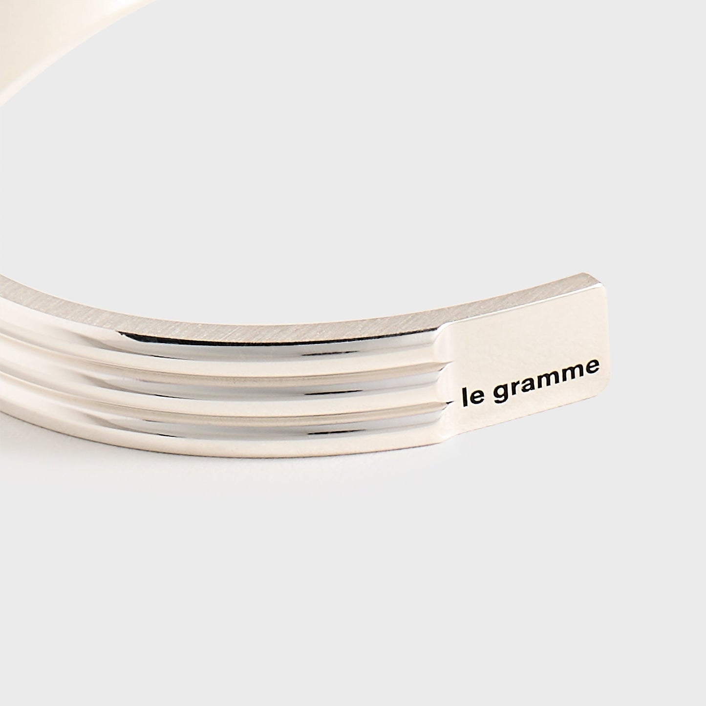 Men Kith Le Gramme 30 Grammes Godron Bracelet Polished - Silver