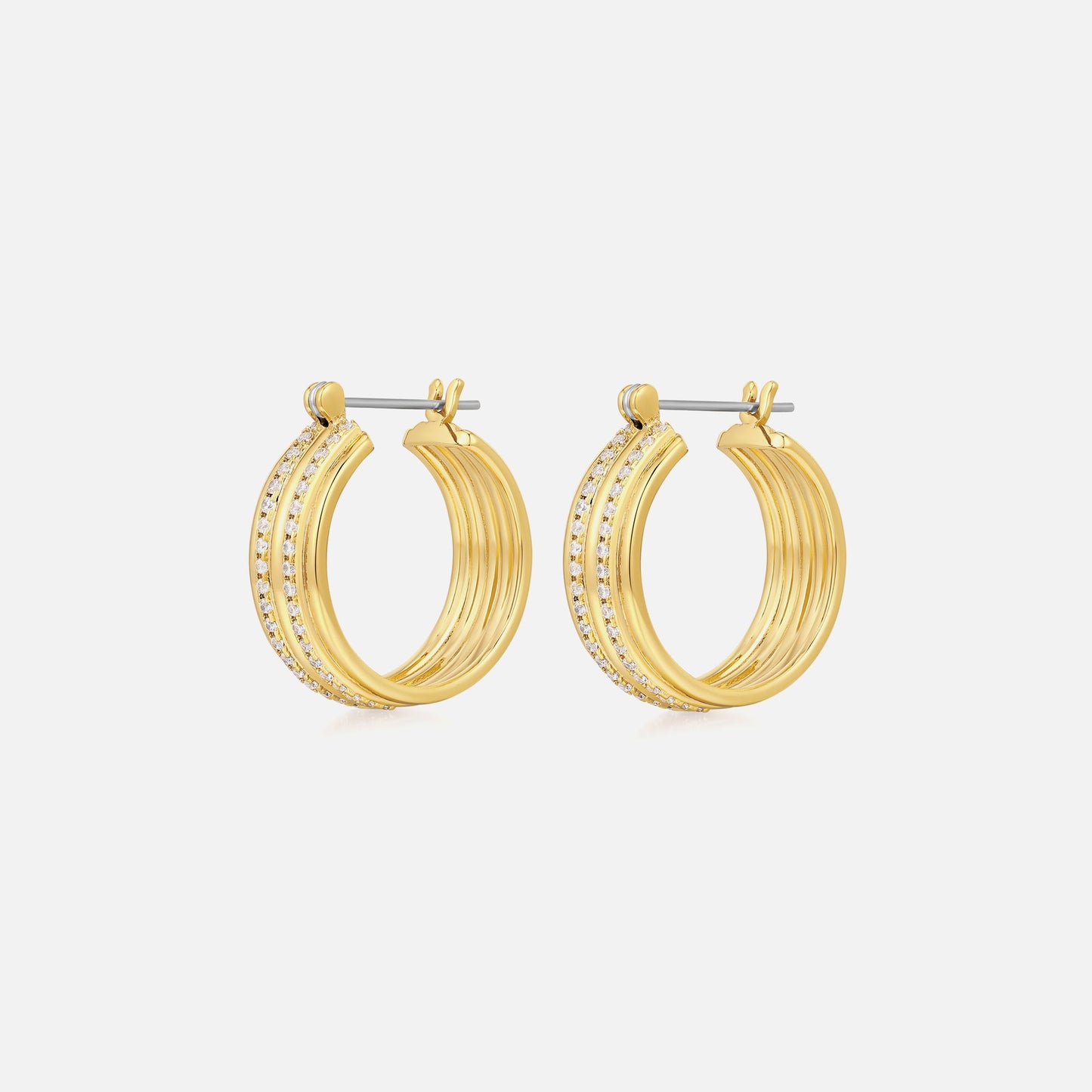 Women Kith Luv AJ The Ridged Positano Hoops - Gold
