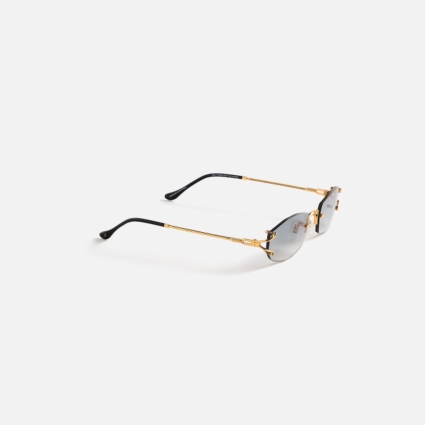 Men Kith Vintage Frames Aspen Drill Mount 24KT Gold - Grey