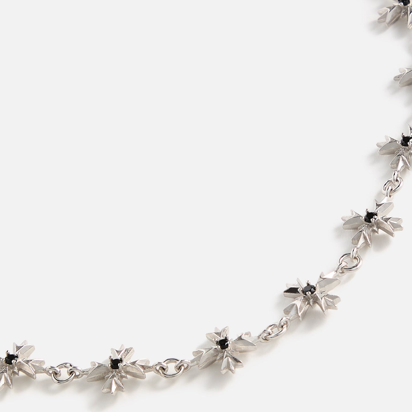 Men Kith Emanuele Bicocchi Black Zirconia Crest Necklace - Silver