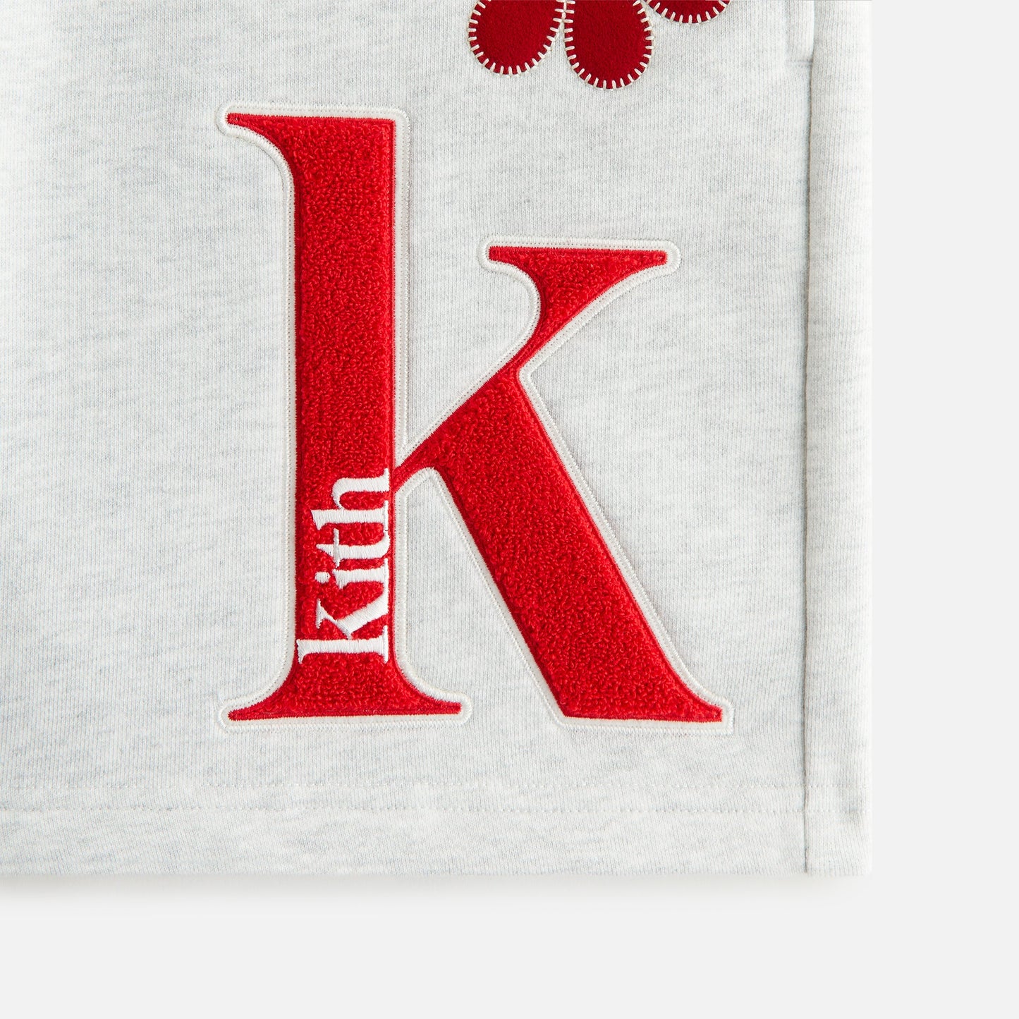 Women Kith Kith Women Rayne Patched Sweatshort - Light Heather Grey