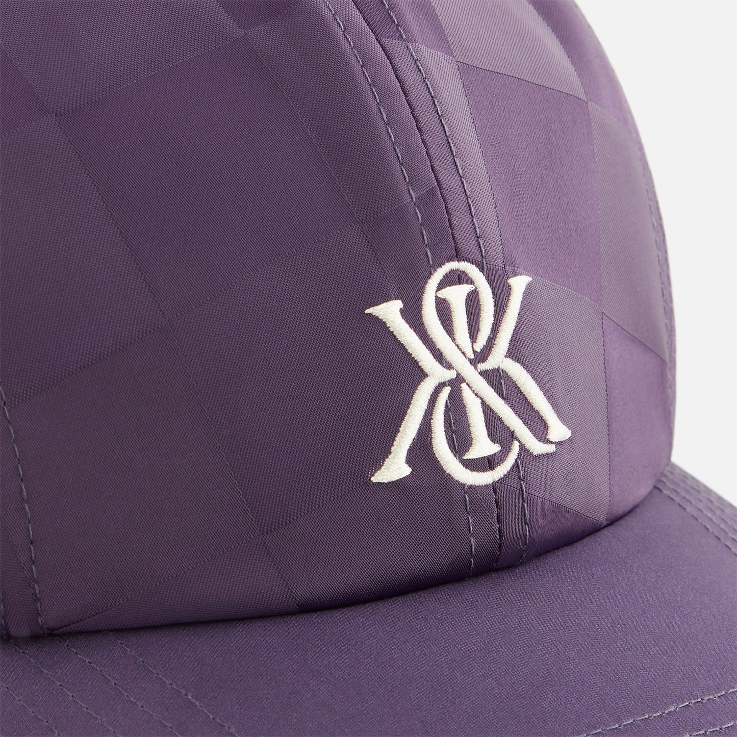 Women Kith Kith Women Checkered Satin Camper Cap - Nightshade