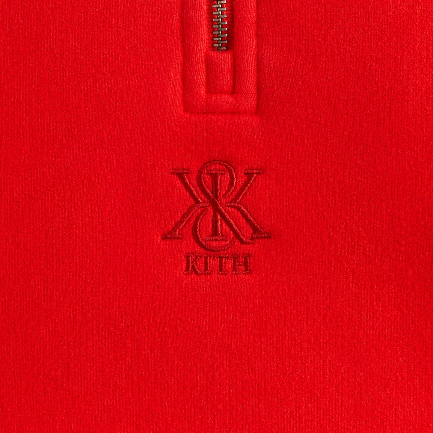 Women Kith Kith Women Vesper Sueded Quarter Zip - Cinnabar