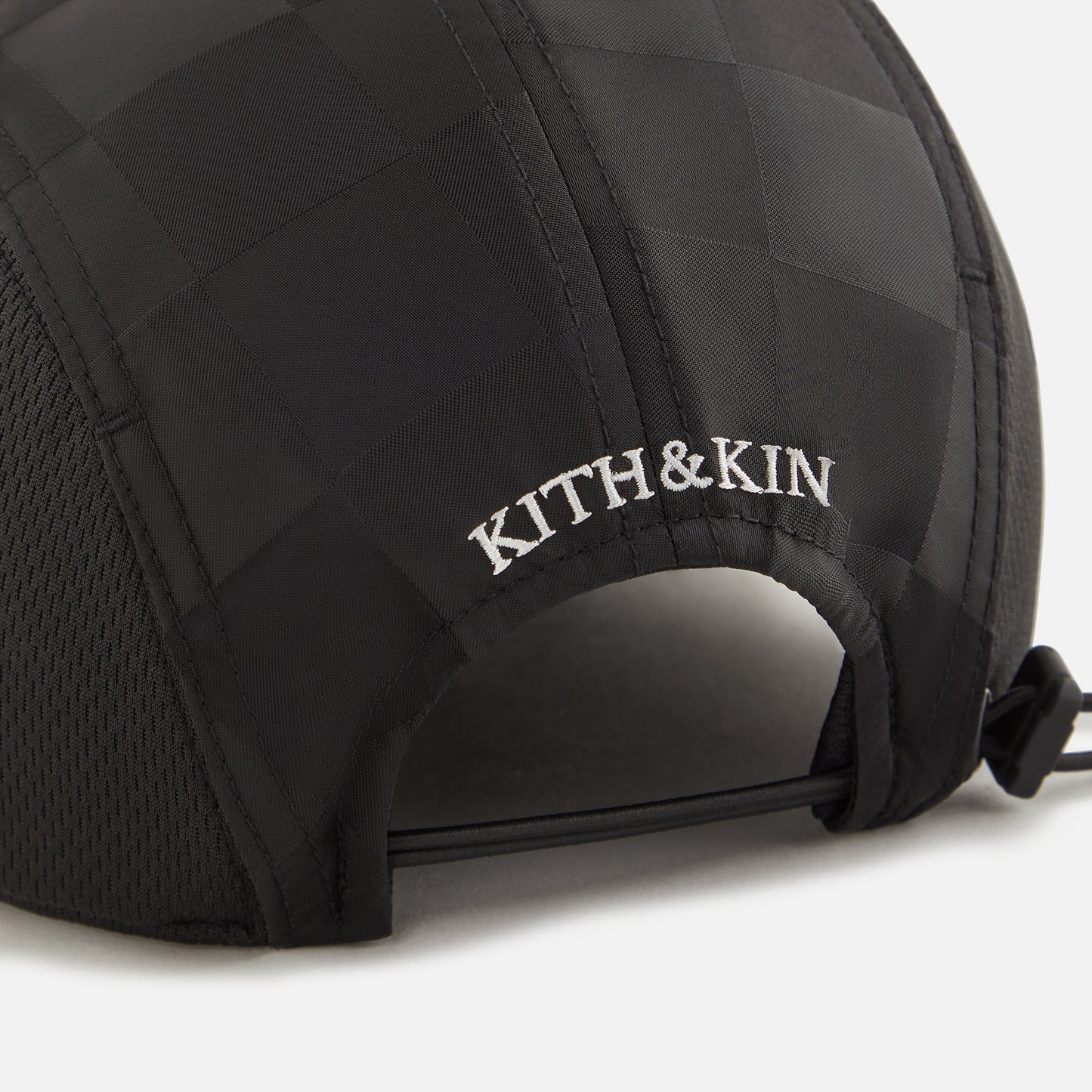 Kids Kith Kith Kids Checkered Satin Camper Cap - Black