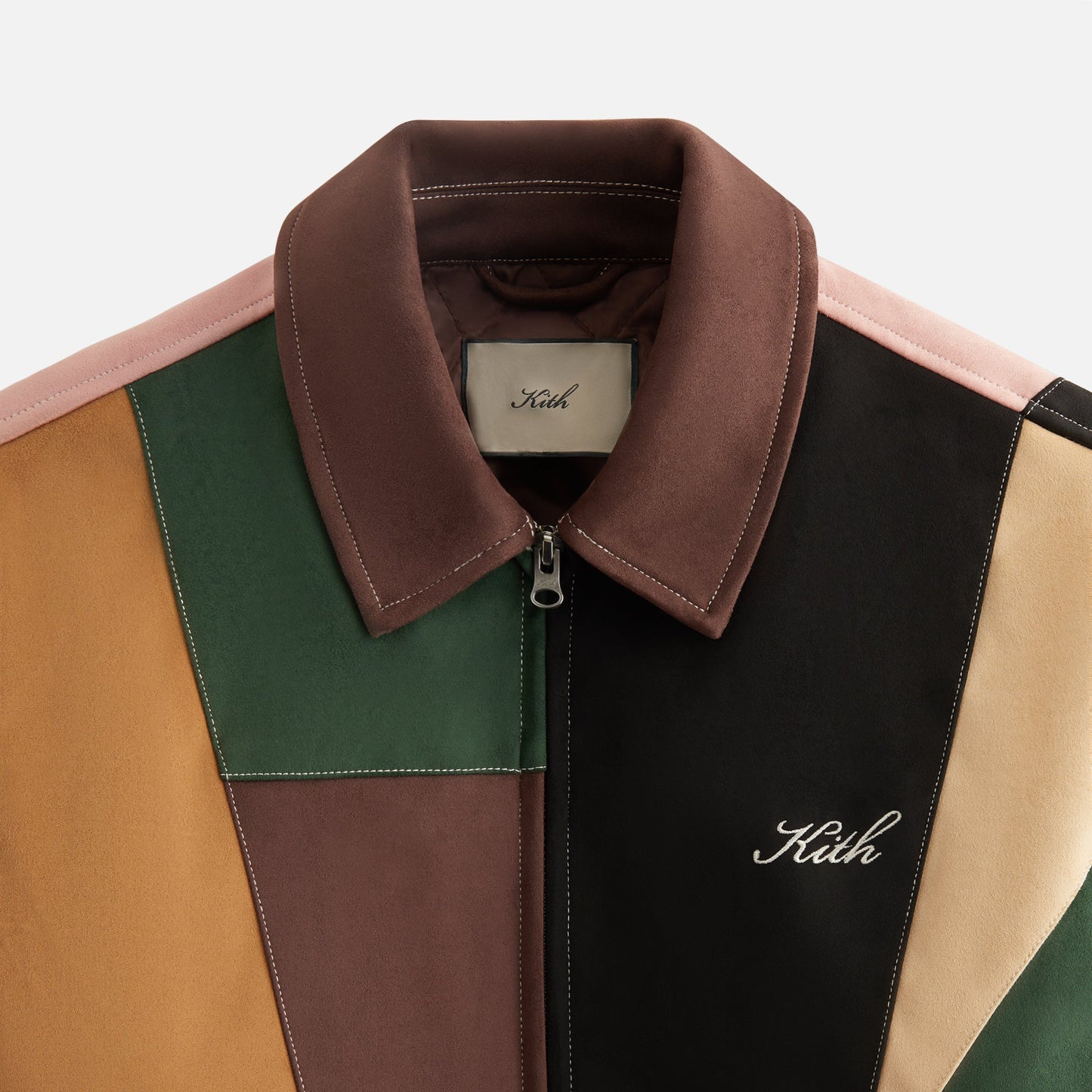 Women Kith Kith Women Brisa Patchwork Bomber Jacket - Derby