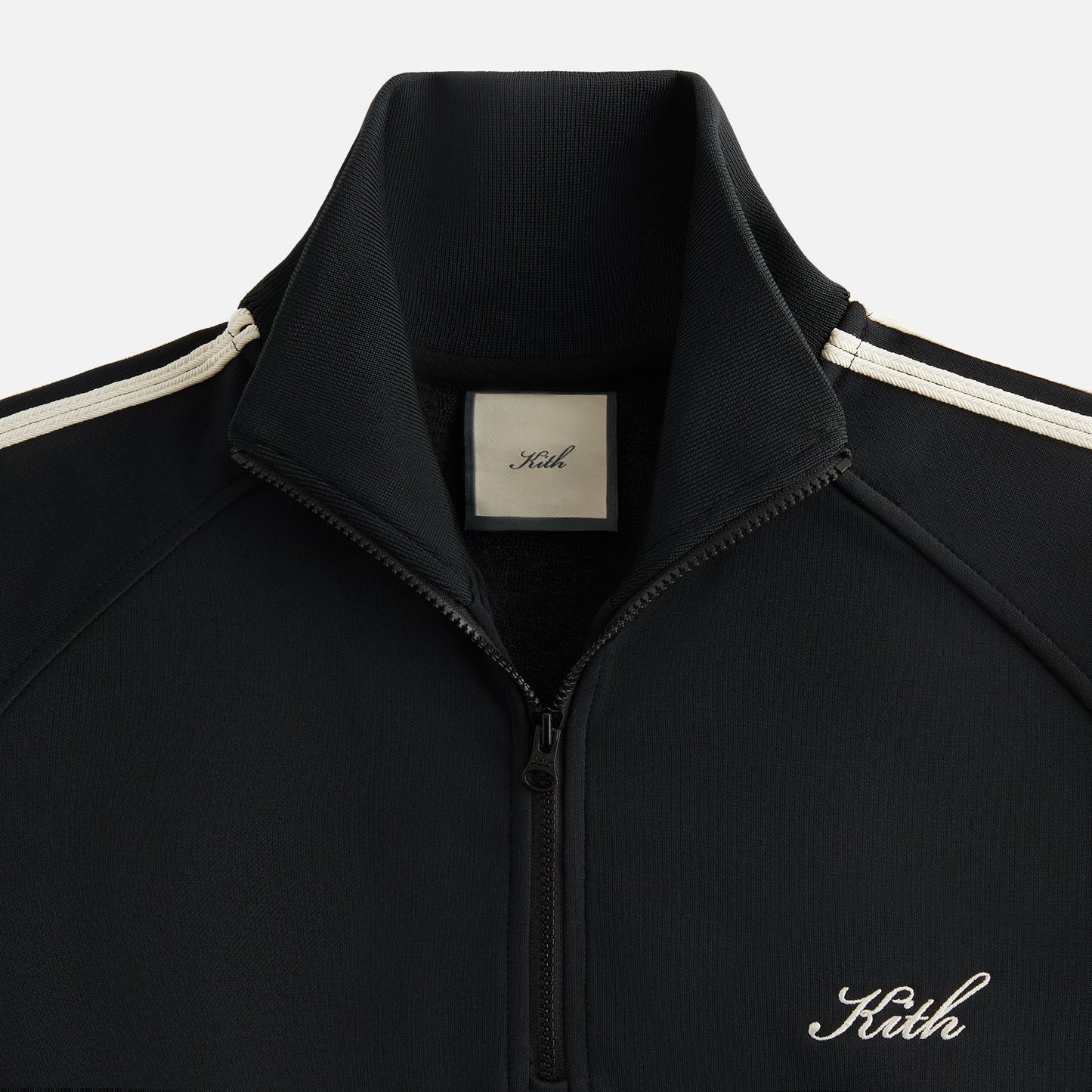 Women Kith Kith Women Everly Tricot Track Quarter Zip - Black