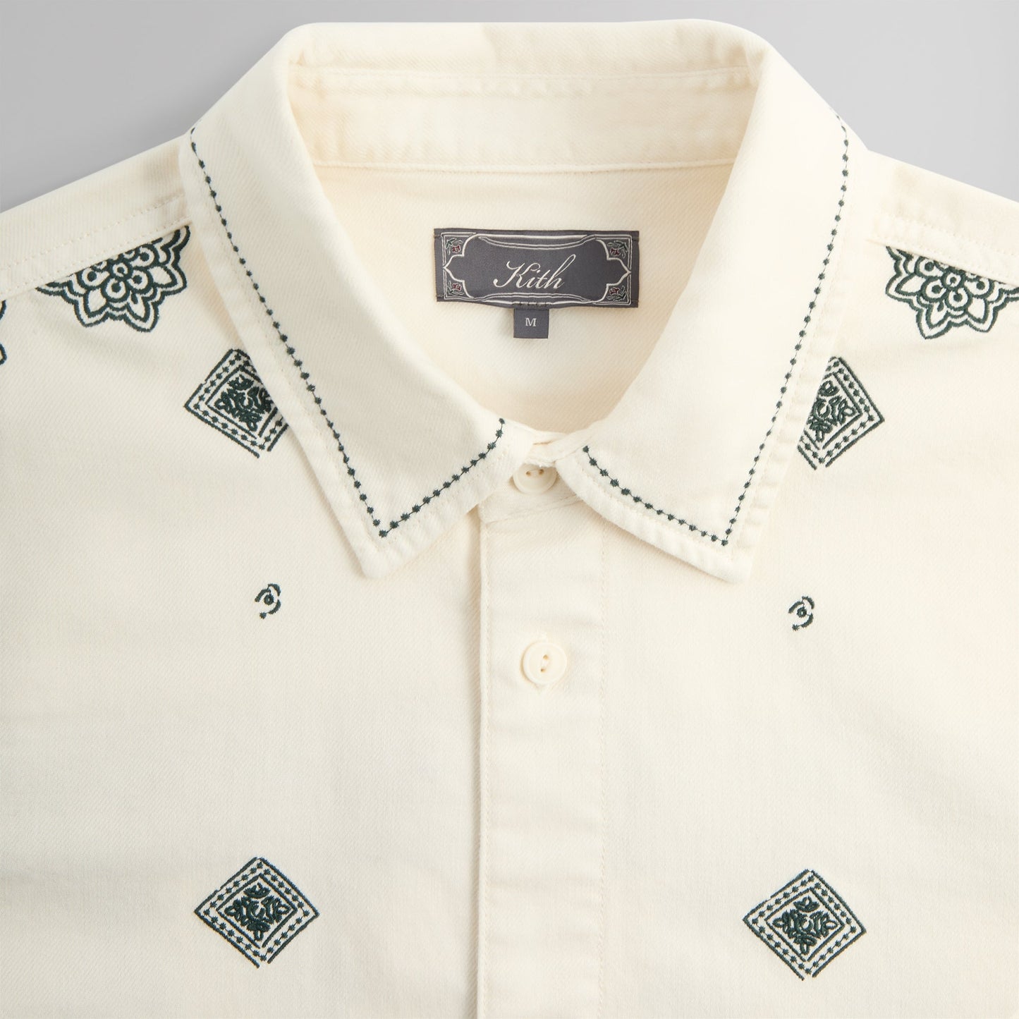 Men Kith Kith Raw Hem Denim Apollo Shirt - Stadium