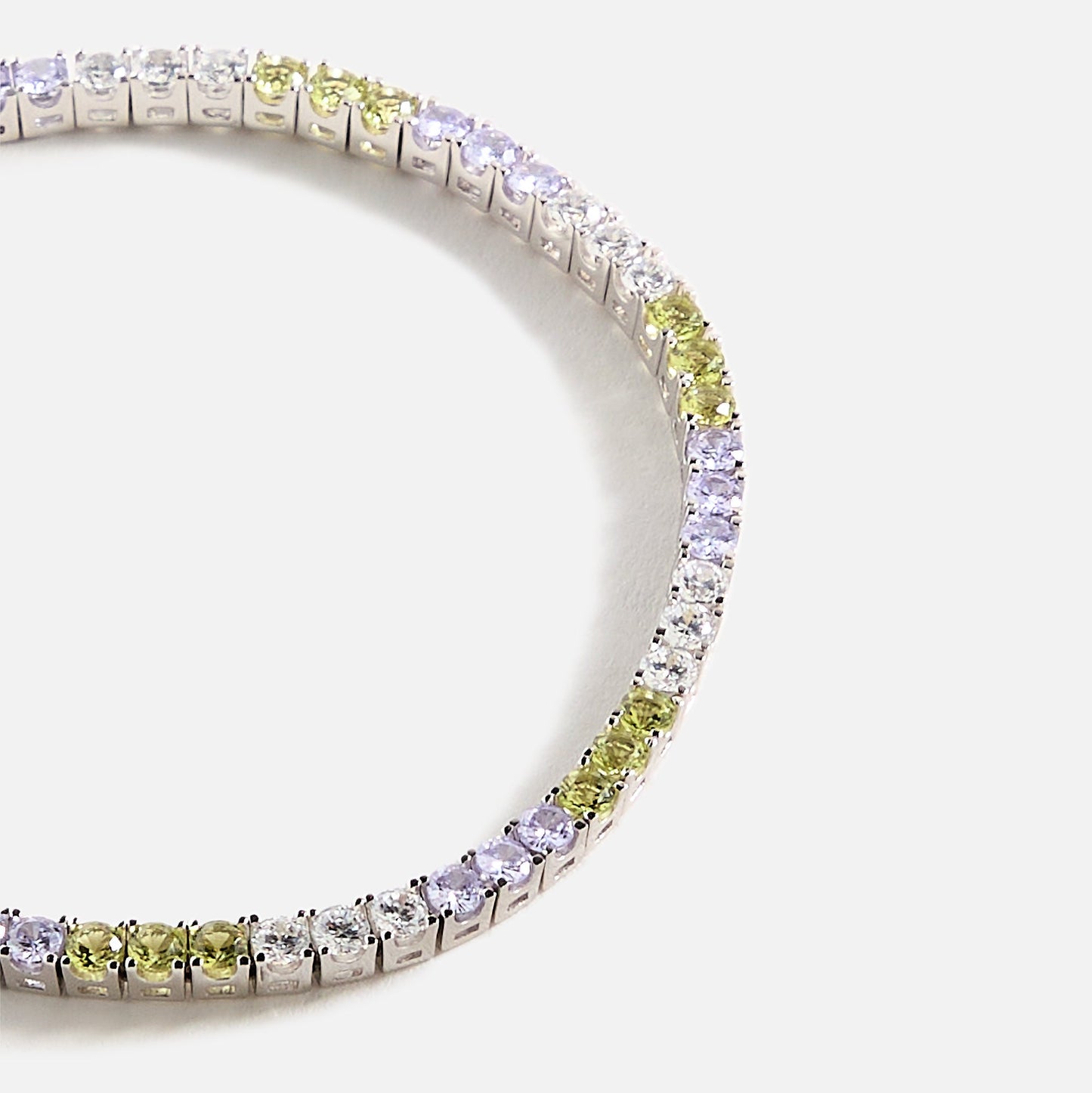 Men Kith Hatton Labs Classic Tennis Bracelet S - Peridot / Tanzanite / White