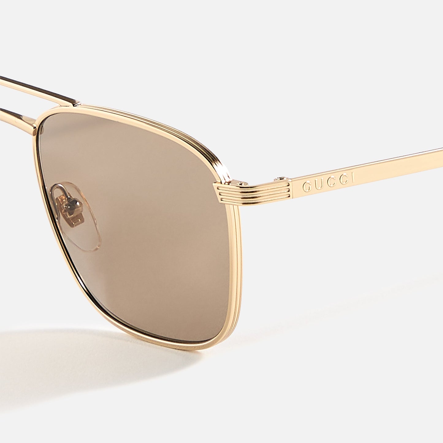 Men Kith Gucci Rectangular Frames - Gold