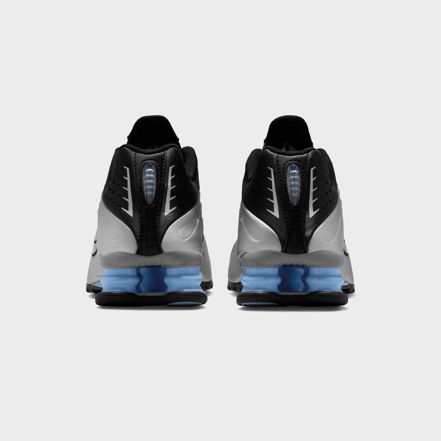 Kids Kith Nike Shox R4 - Metallic Silver / Black / Psychic Blue