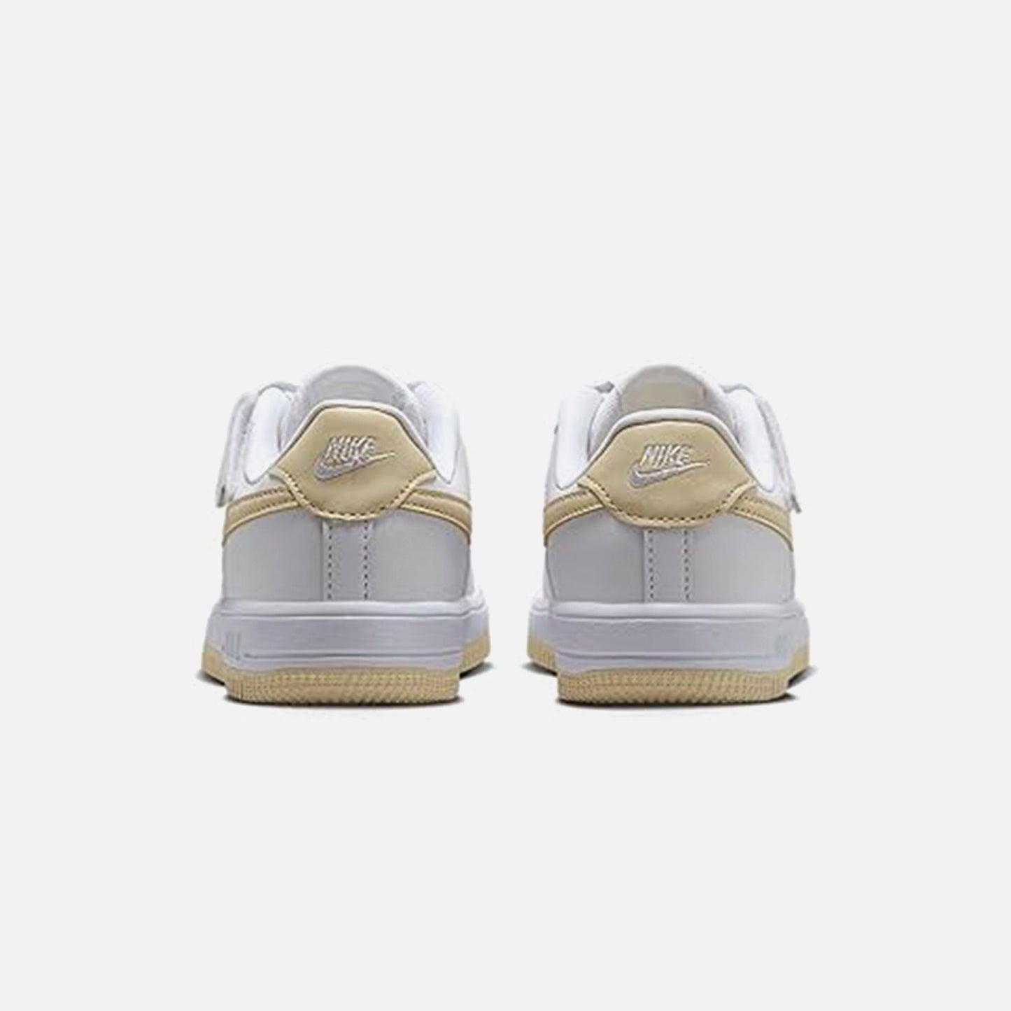 Kids Kith Nike PS Force 1 Low Easyon - White / Light Khaki