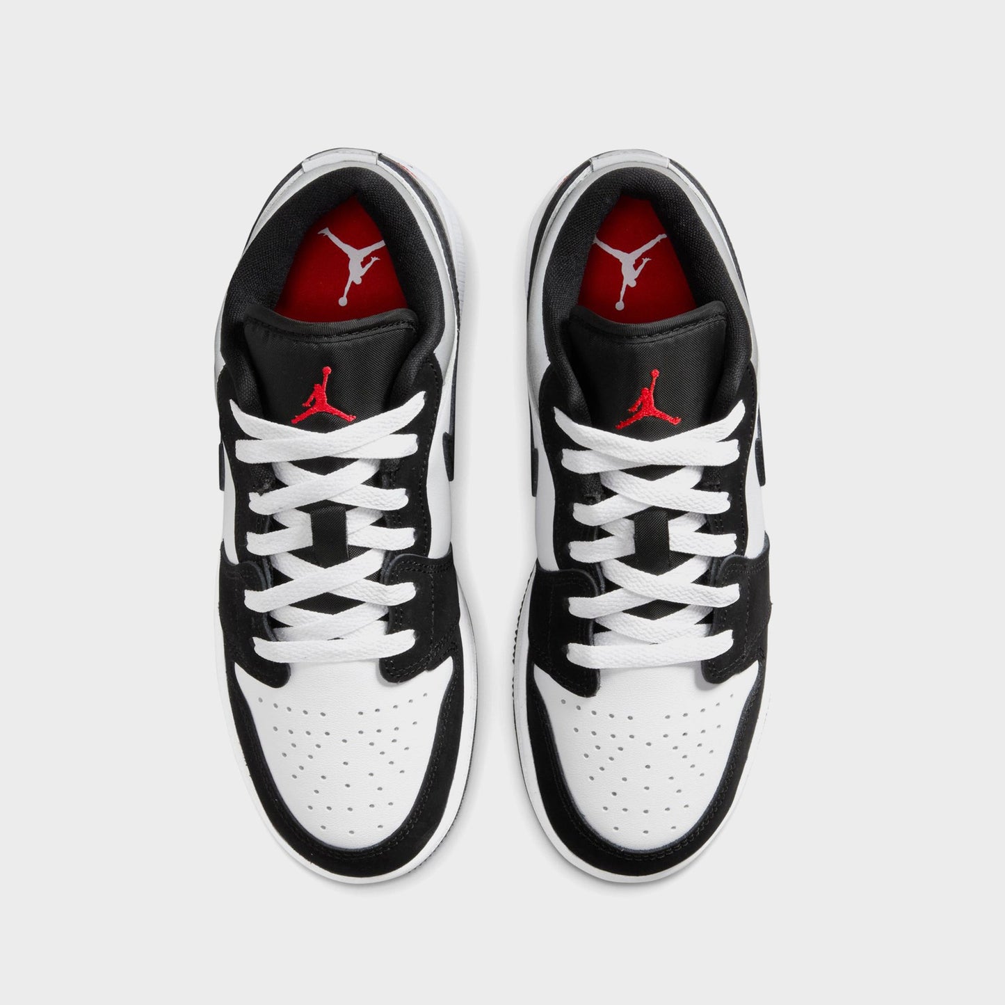 Men|Kids Kith Air Jordan GS 1 Low Se Uni - White / Black / Matte Silver / Fire Red