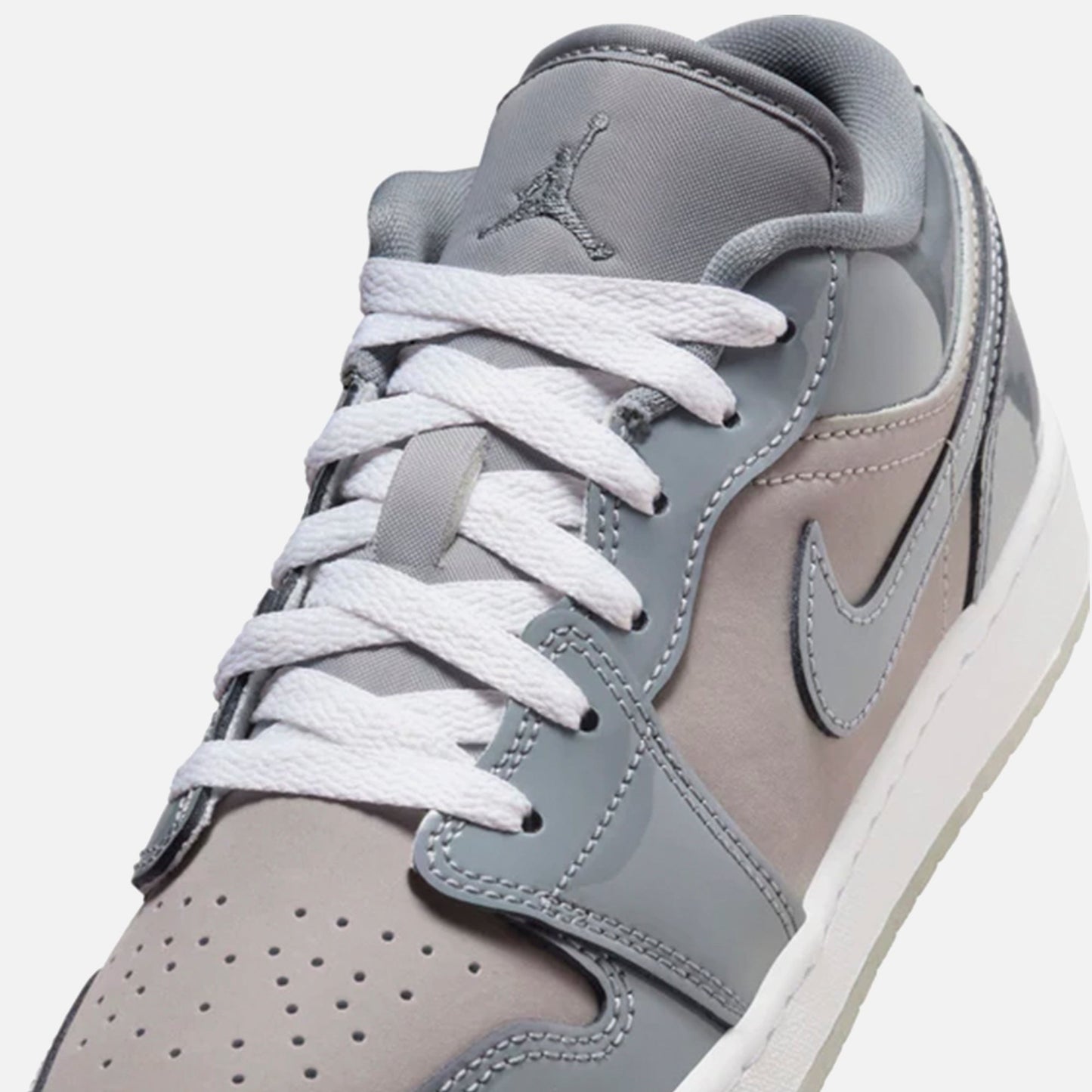 Kids Kith Jordan GS Air Jordan 1 Low SE - Medium Grey / White / Cool Grey