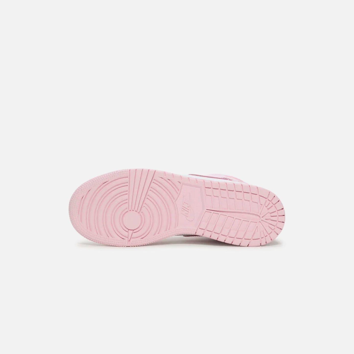 Kids Kith Jordan GS Air Jordan 1 Mid - Pink Foam / White / Fire Red
