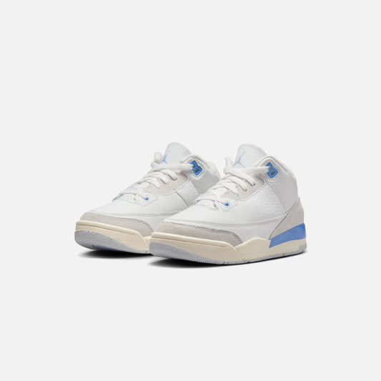 Kids Kith Jordan PS Air Jordan 3 Retro - Summit White / Hydrogen Blue Leg