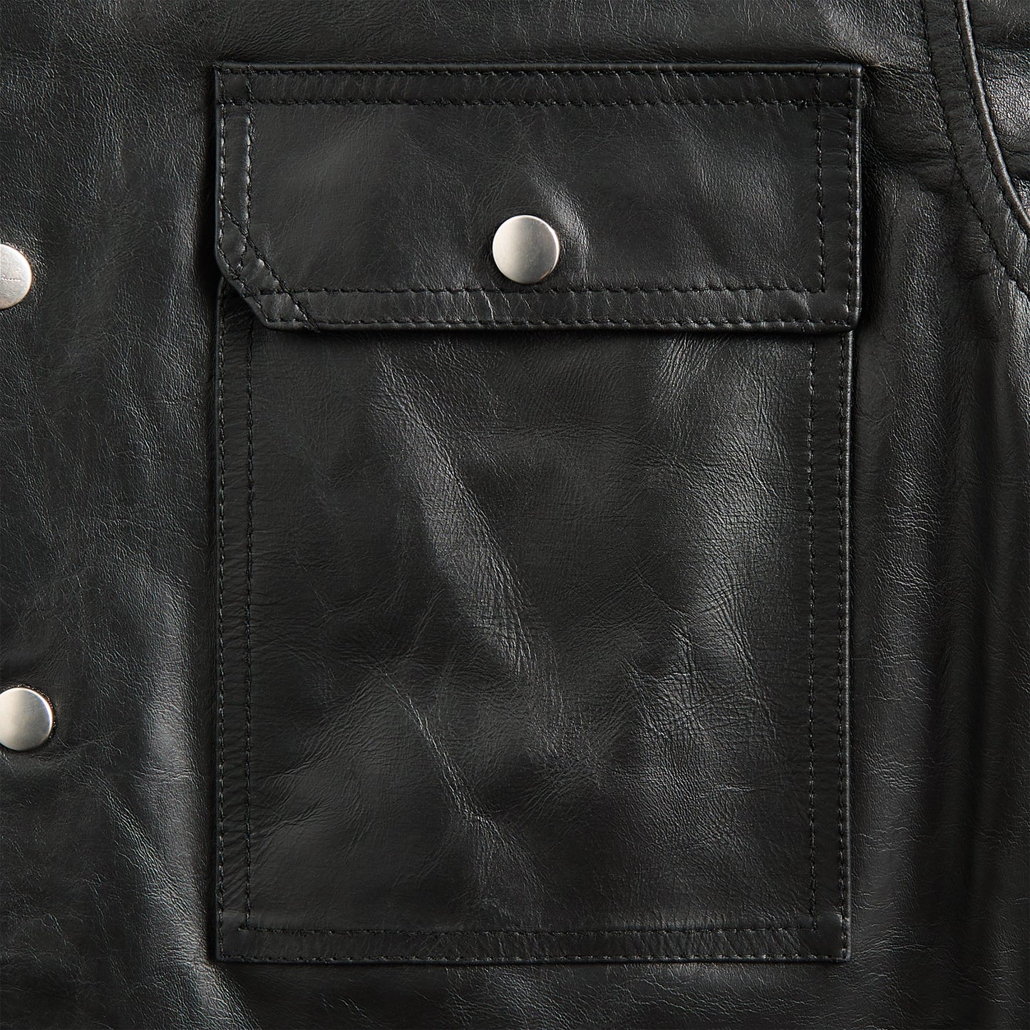 Men Kith Rick Owens Giacca In Pelle Outershirt - Black