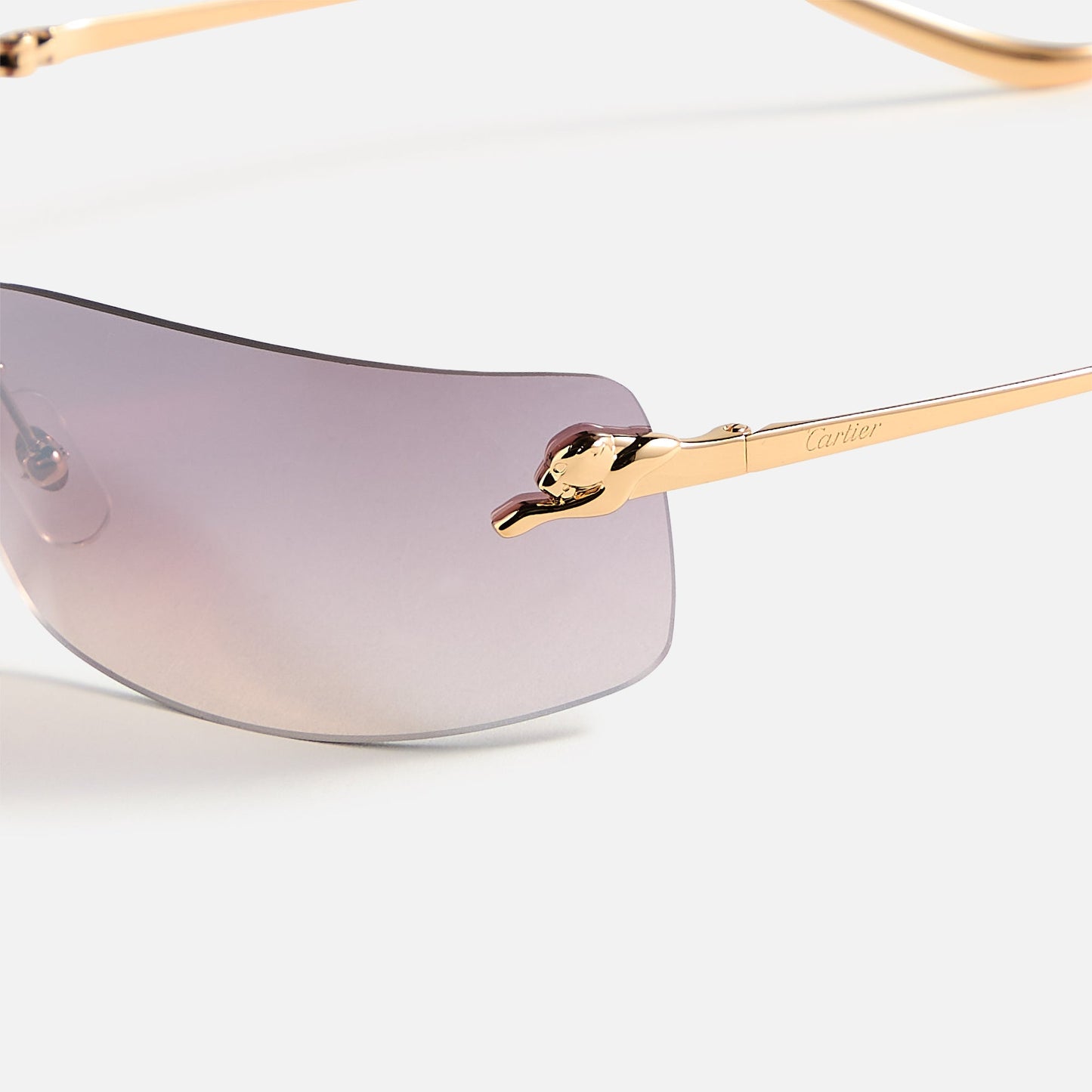Men Kith Cartier Panthere Square Sunglasses - Gold / Red