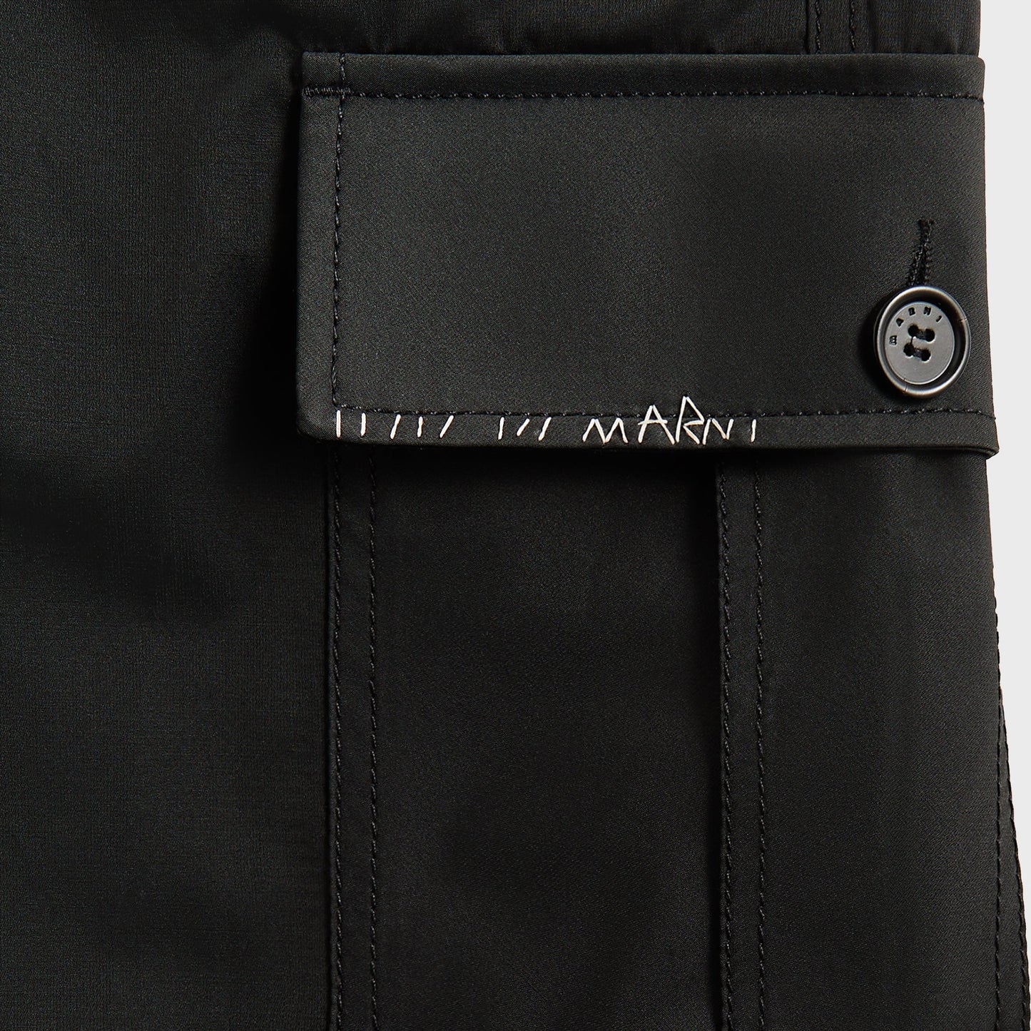 Men Kith Marni Drawstring Cargo Workwear Gabardine Pant - Black