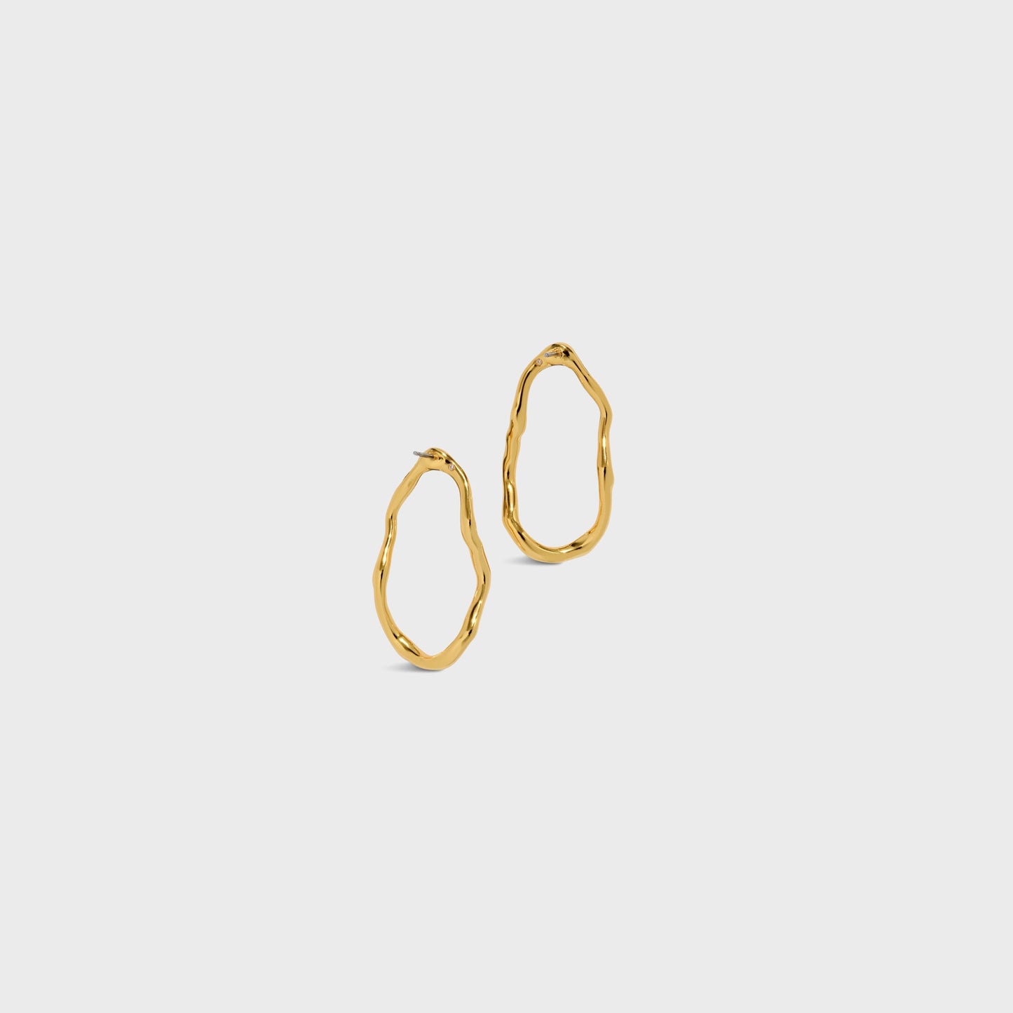 Women Kith Alexis Bittar Brut Gold Open Oval Post Earring - Gold