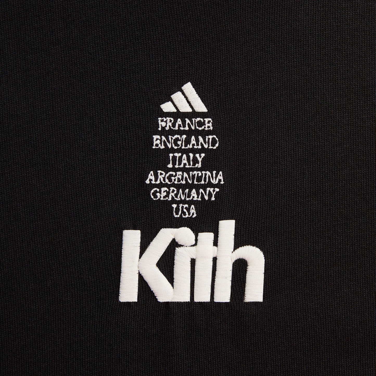 Men Kith Kith for adidas Football Short Sleeve Tee - Black
