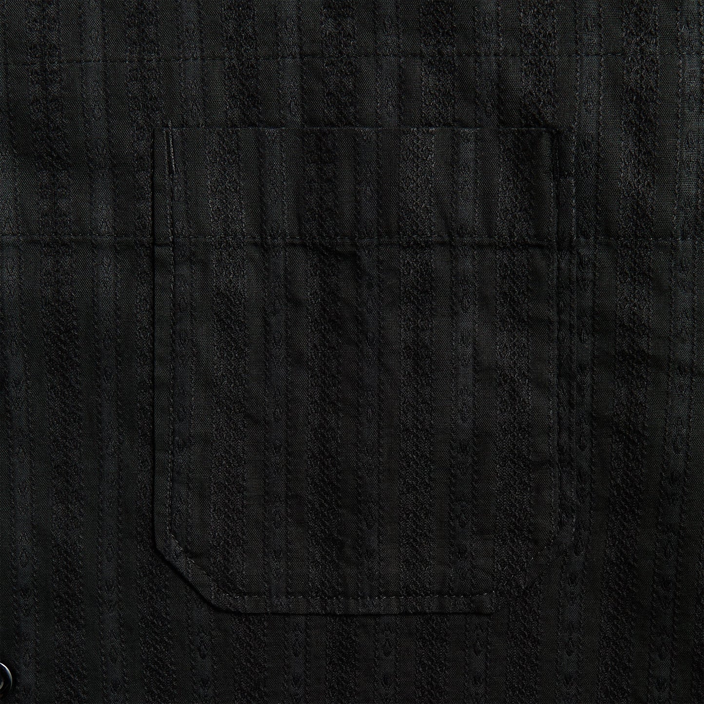 Men Kith Engineered Garments Cotton Lace Stripe Jacquard Camp Shirt - Black