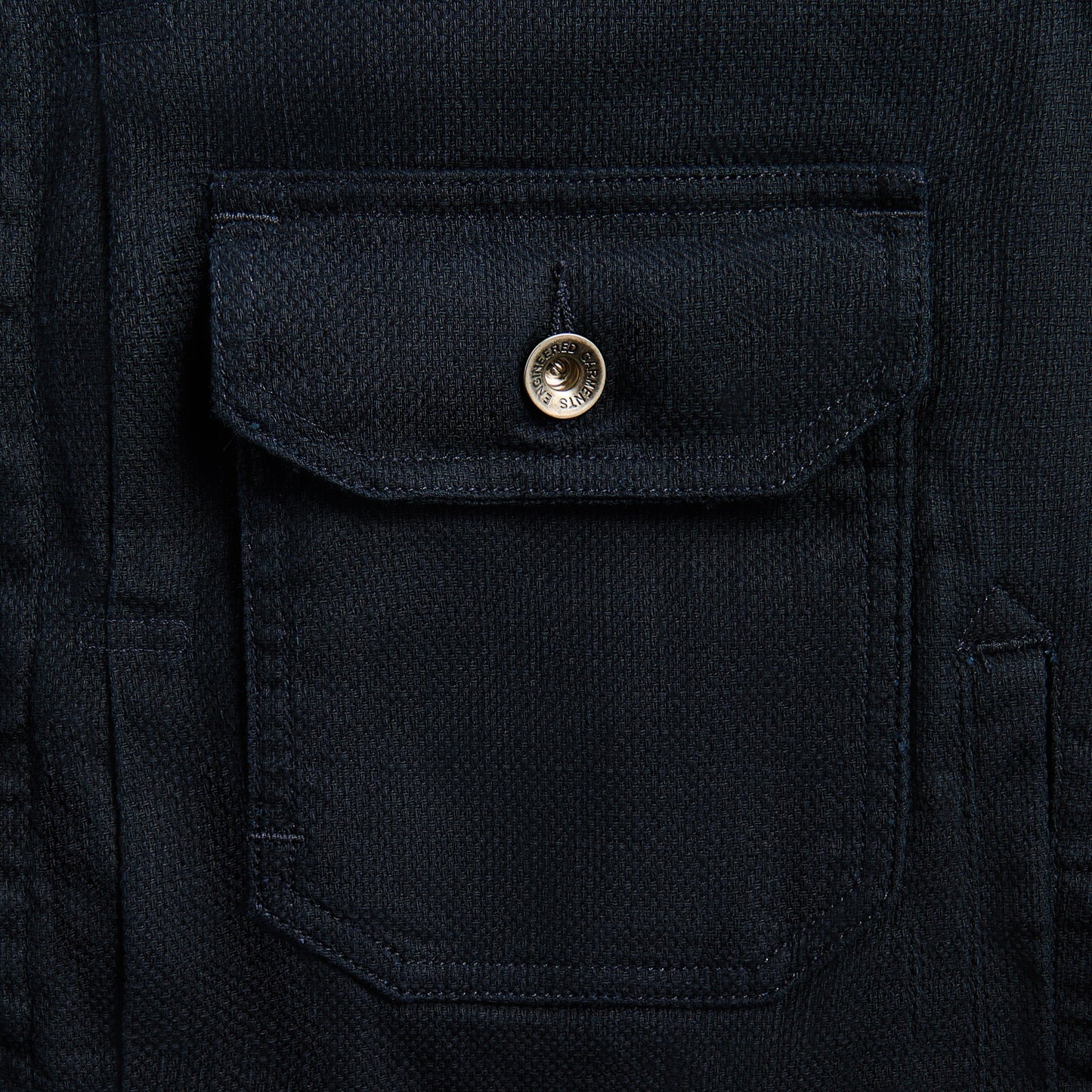 Men Kith Engineered Garments Trucker Jacket CL Java Cloth - Dark Navy