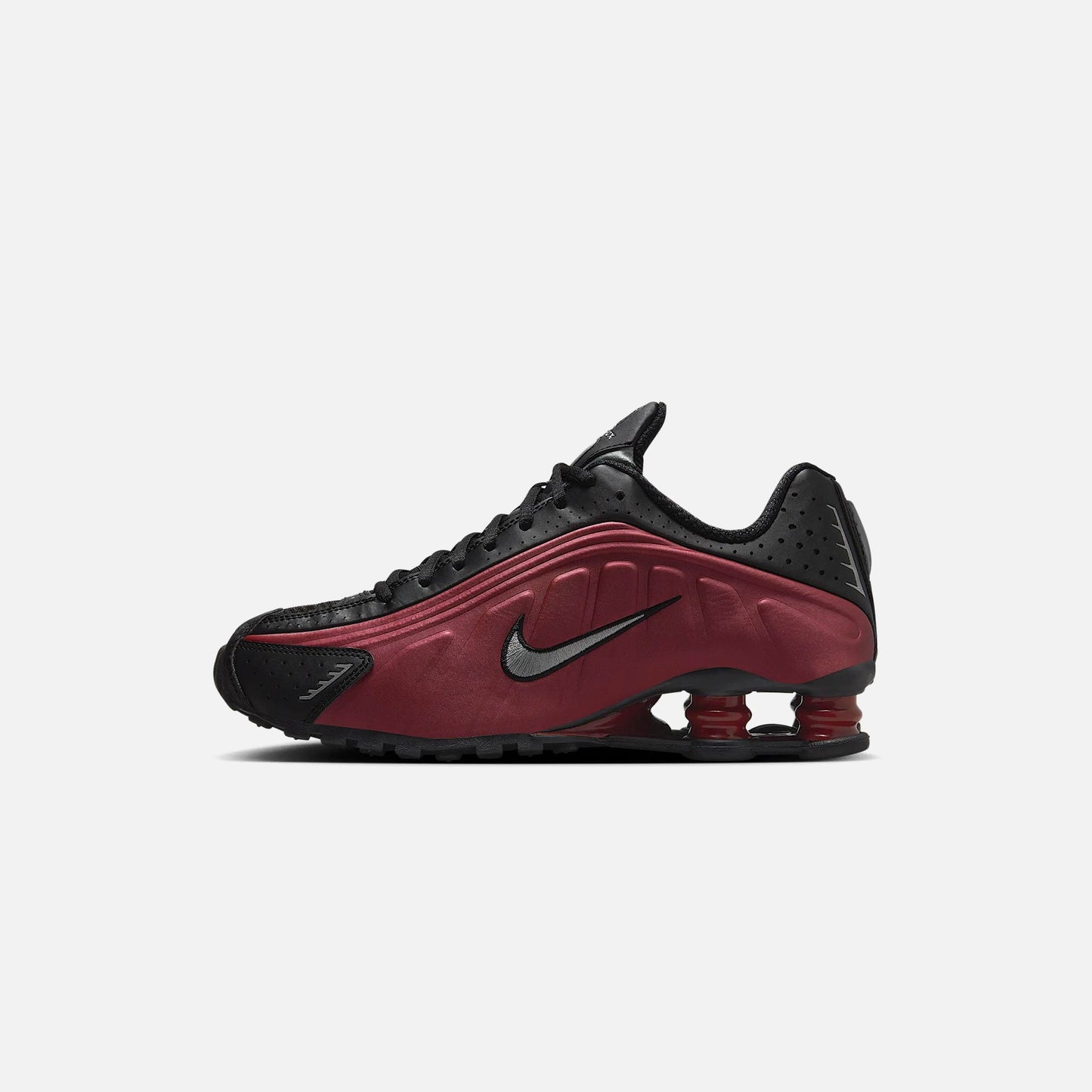 Women Kith Nike WMNS Shox R4 - Black / Metallic Silver / Team Red