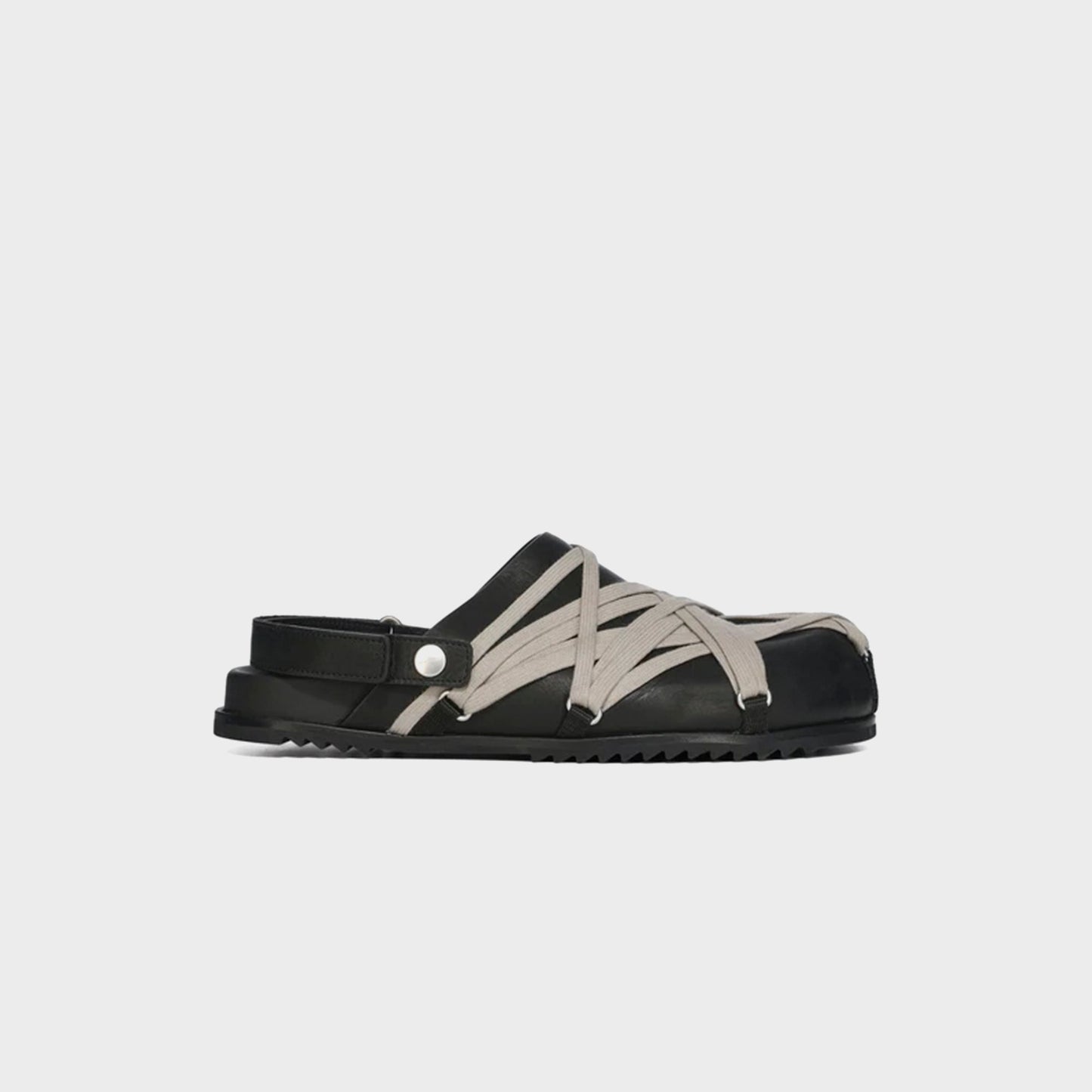Men Kith Rick Owens Megalaced Mule Granola Sandal - Pelle Black