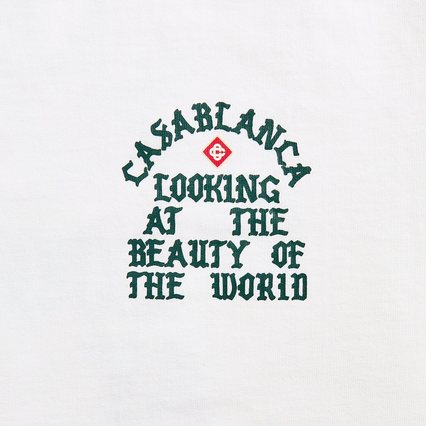 Men Kith Casablanca Looking At The Beauty Of The World Printed Tee - White
