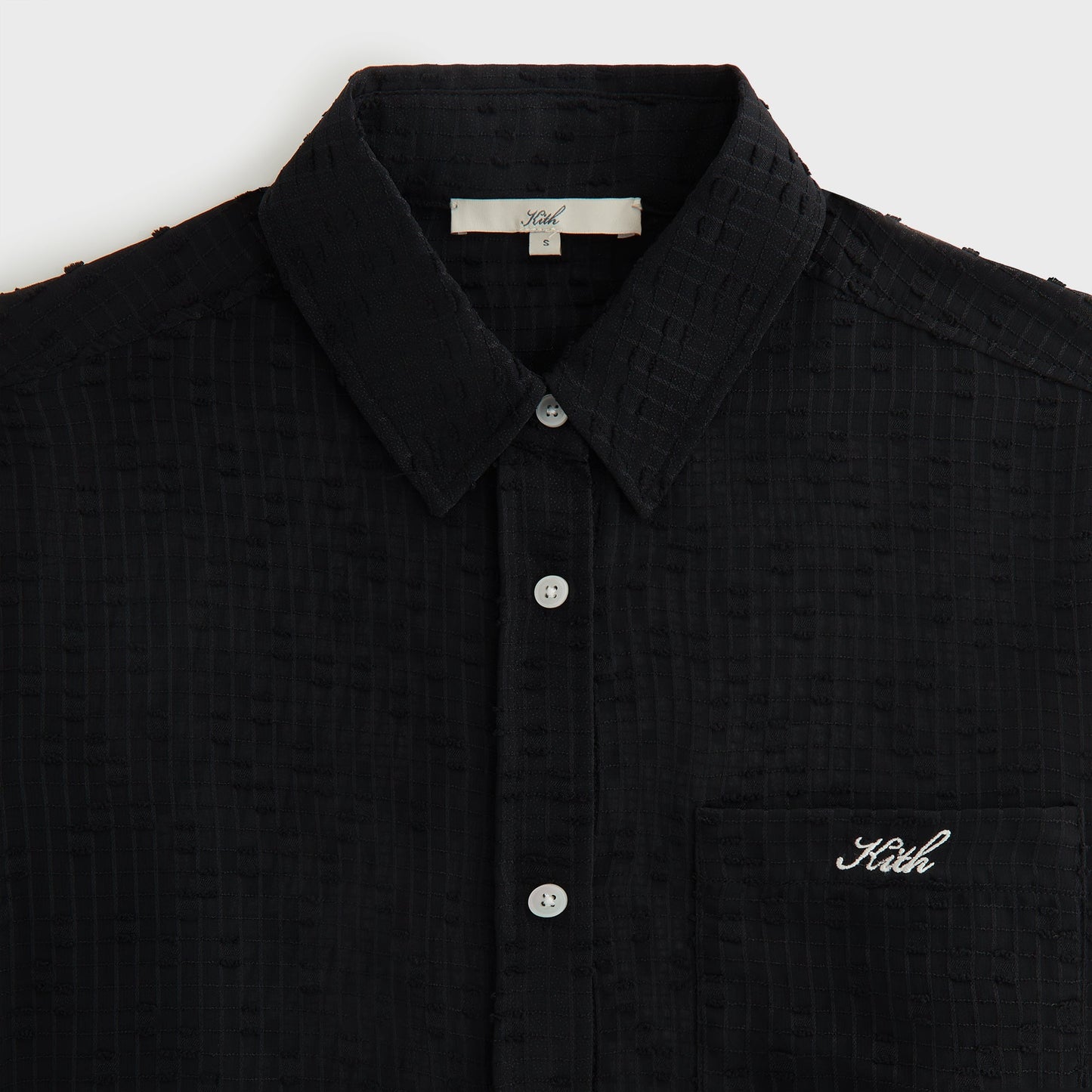 Women Kith Kith Women Ora II Clipped Jacquard Shirt - Black