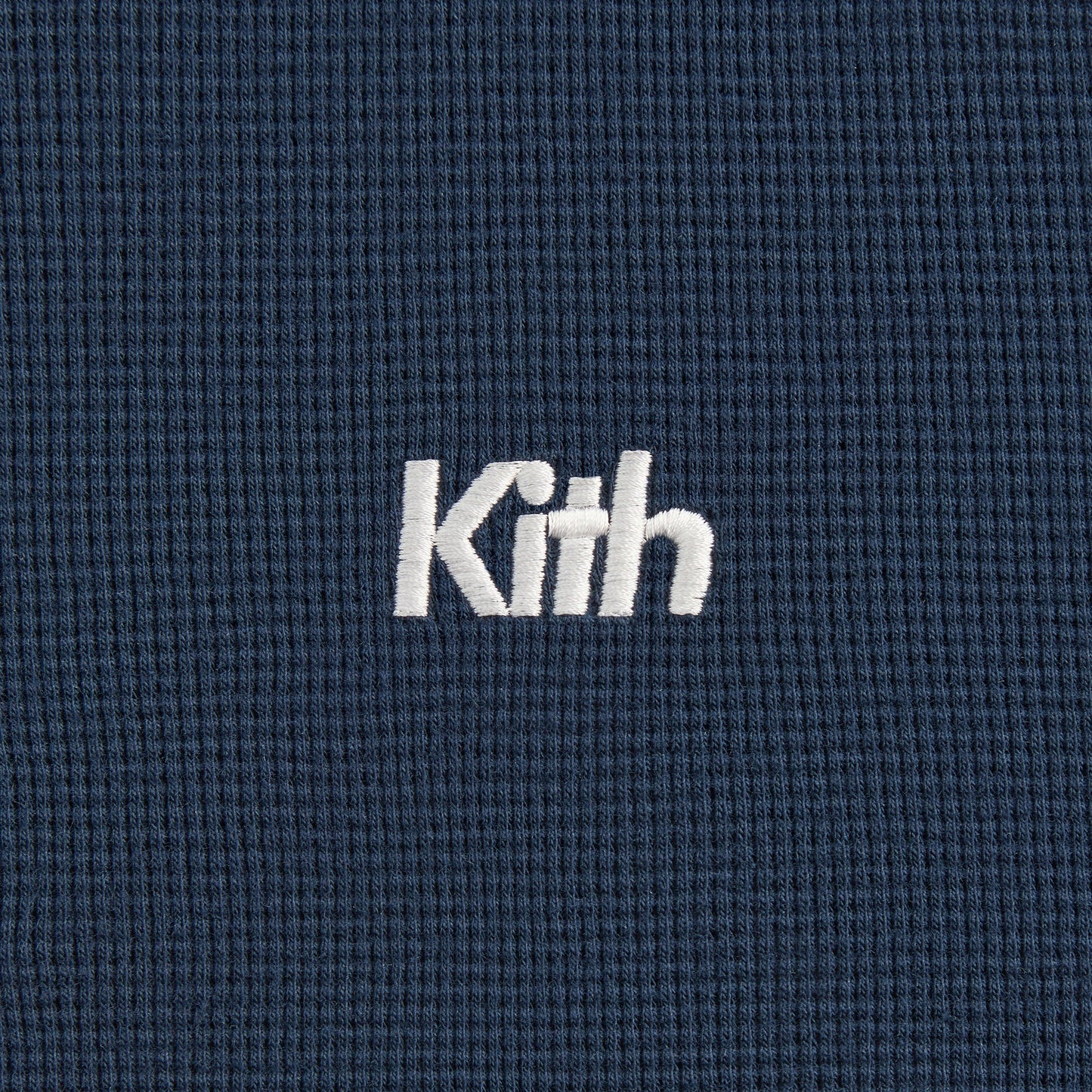 Kids Kith Kith Kids Waffle Nelson Quarter Zip Hoodie - Nocturnal