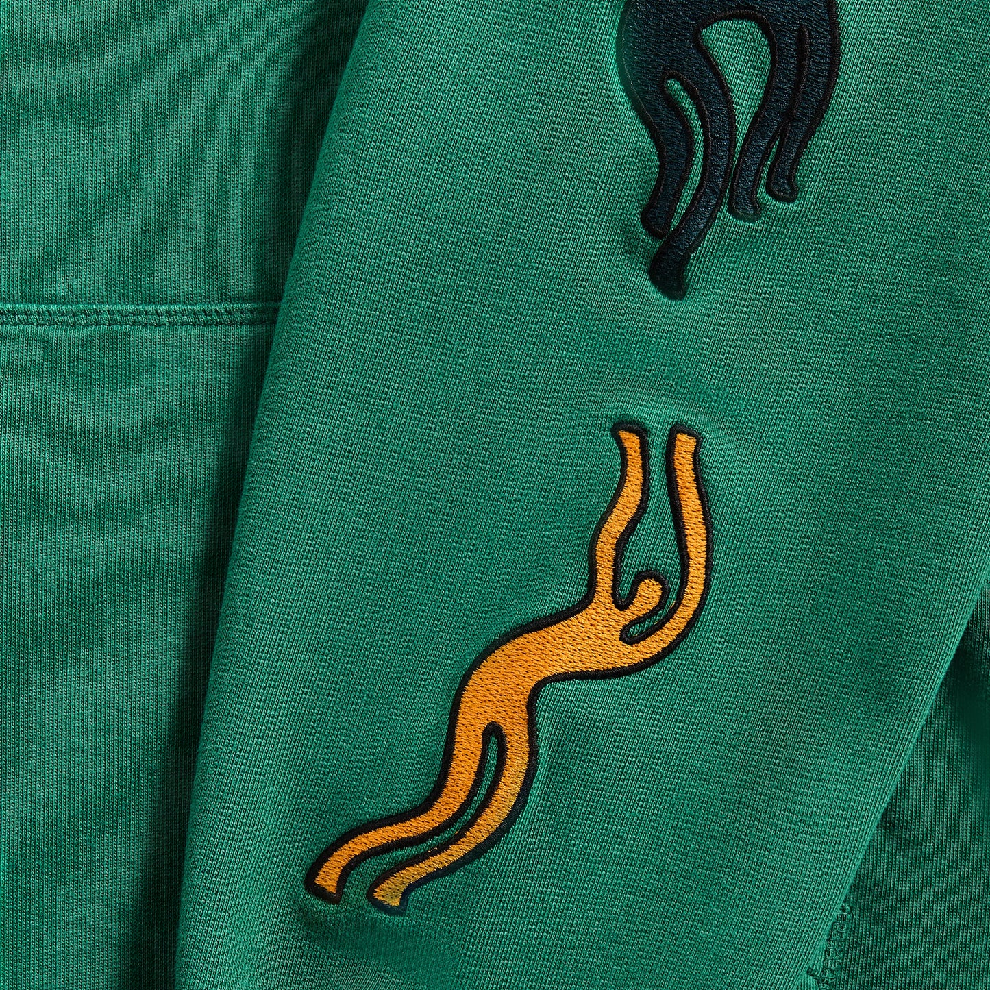 Men Kith by Parra La Chambre Nuit Hooded Sweatshirt - Washed Green