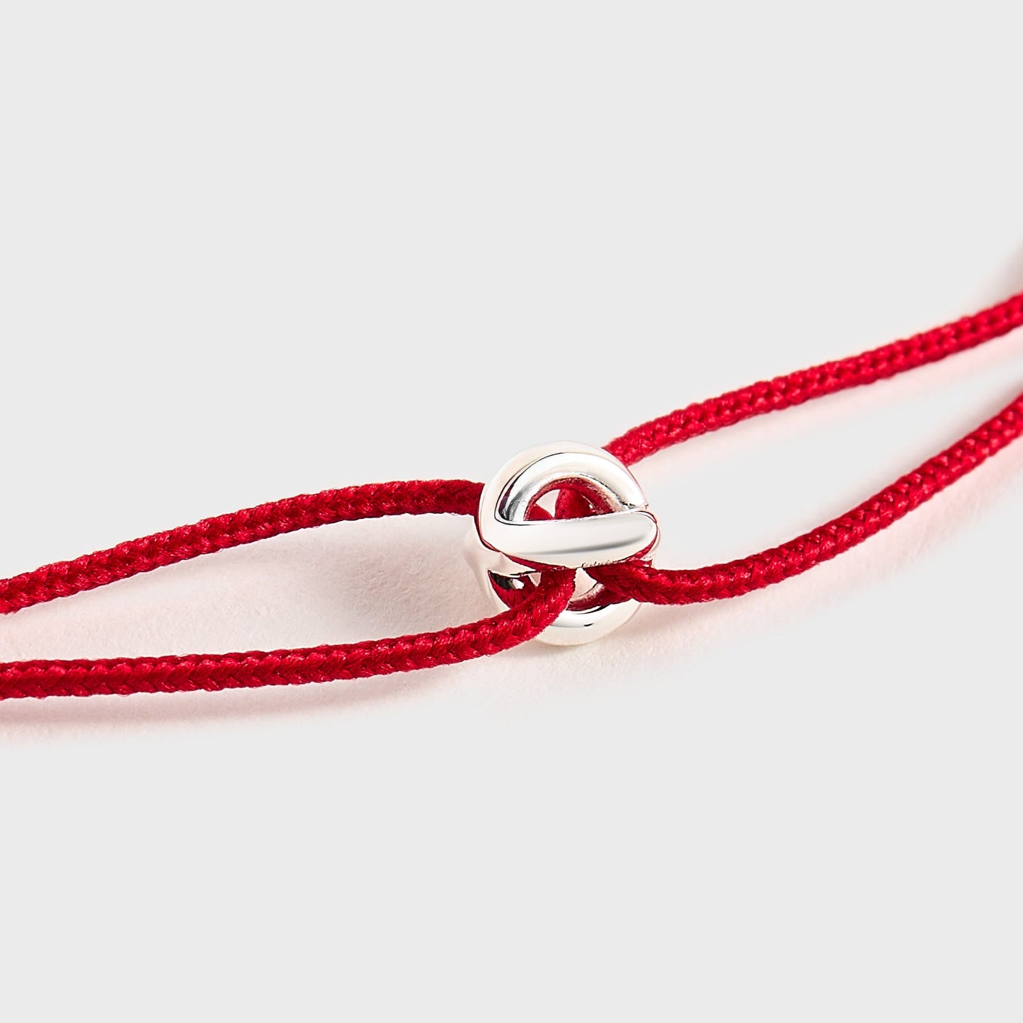 Men Kith Le Gramme 1g Cord Bracelet Entrelacs Cord Bracelet - Red / Silver