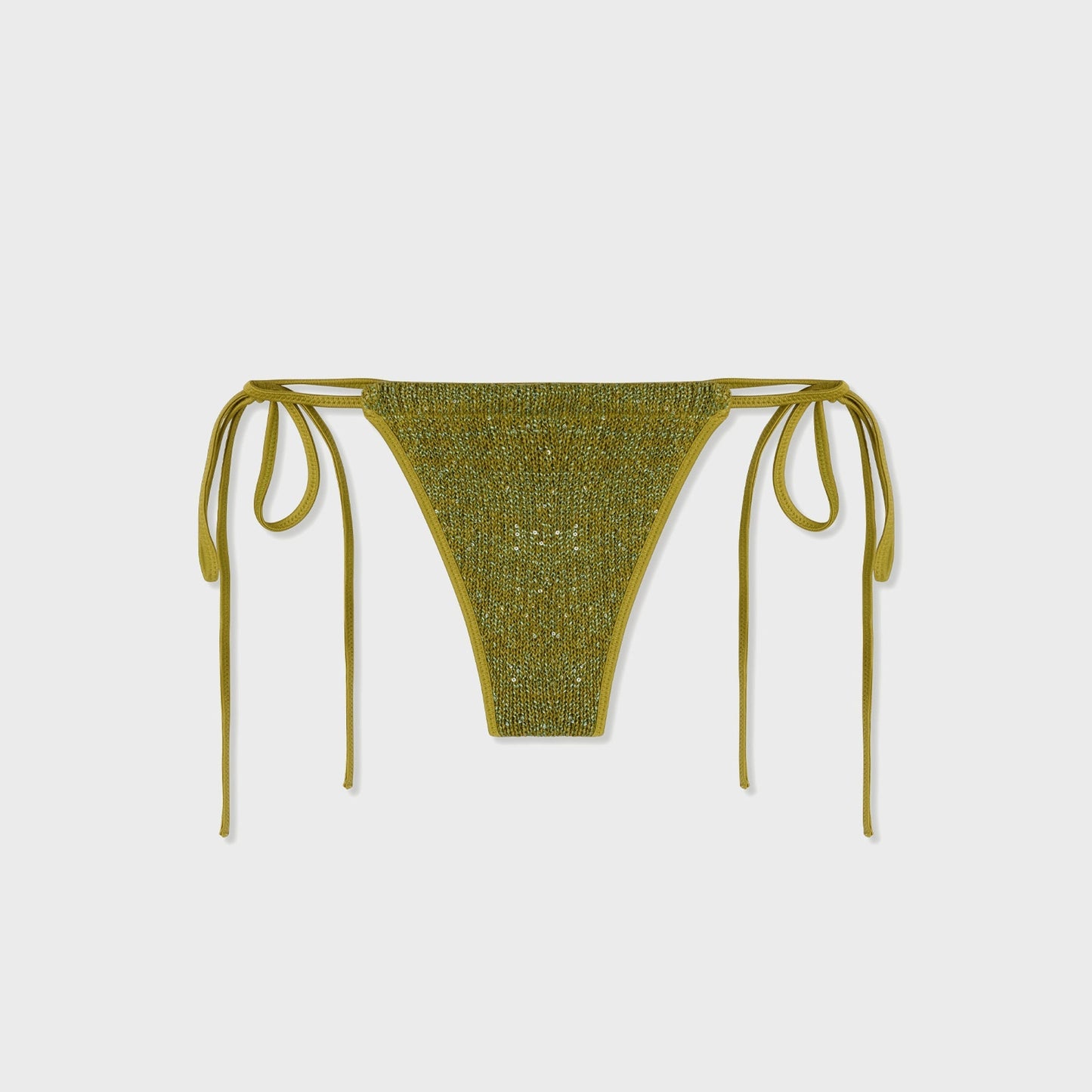 Women Kith Asta Resort Lio Bikini Bottom - Olive Oil Sequin