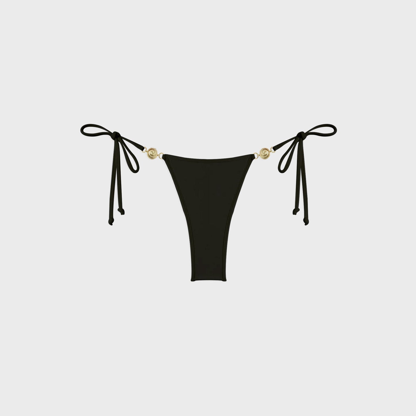 Women Kith Reina Olga Carioca Splash Skimpy Bikini Bottom - Black Lurex