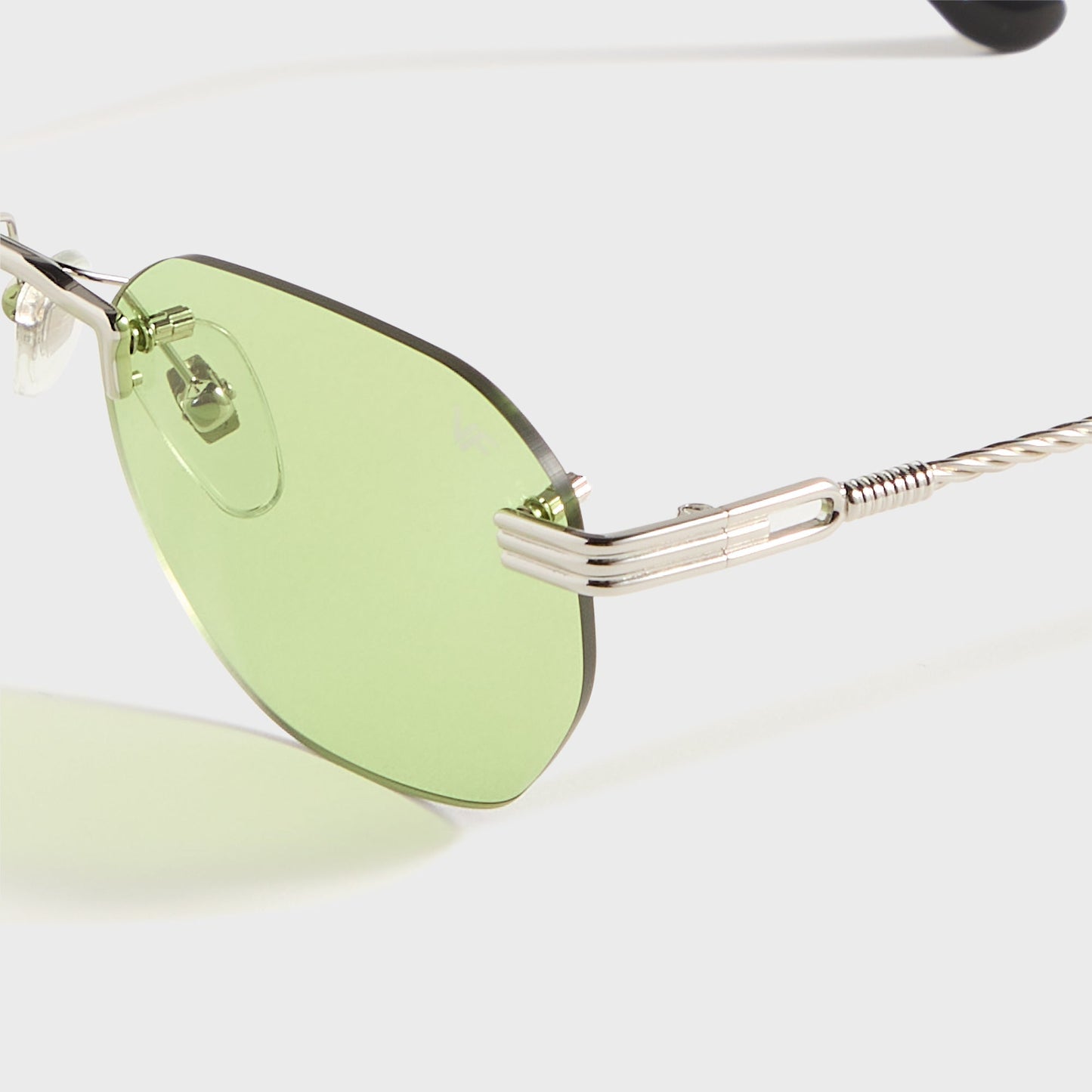 Men Kith Vintage Frames Detroit Player Rimless Drill Mount 24KT - White Gold /
