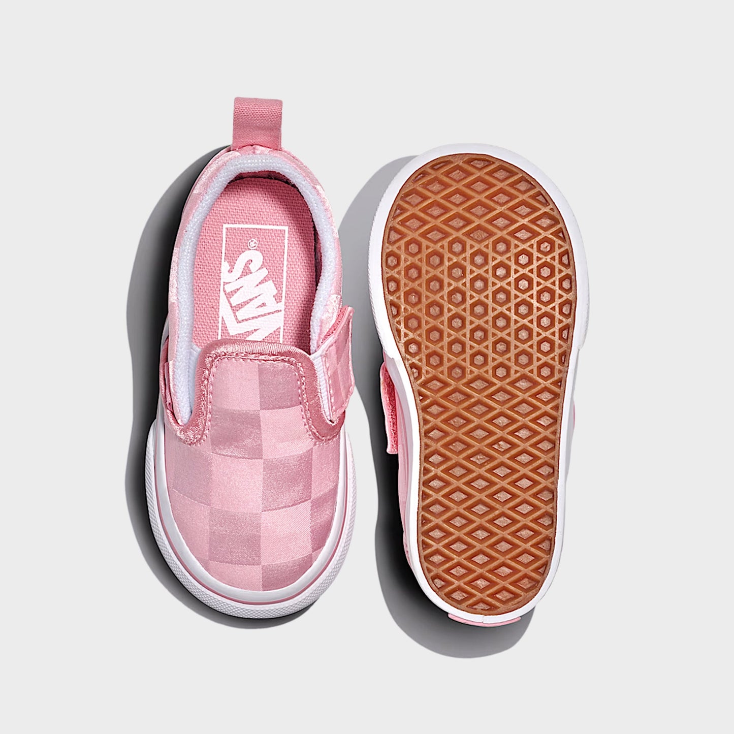 Kids Kith VANS TD Slip-On V Satin - Rose Pink/ White