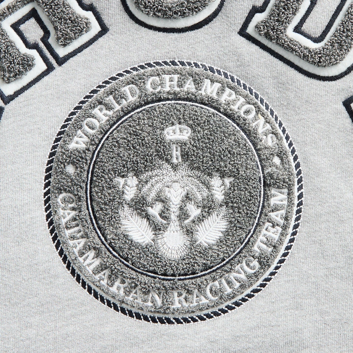 Men Kith Rhude French Riviera Patch Hoodie - Heather Gray
