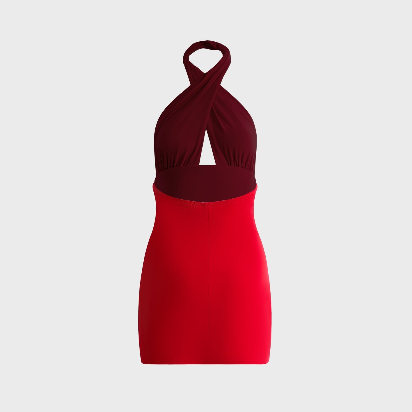 Women Kith Norma Kamali Cross Halter Pickleball Dress - Tiger Red