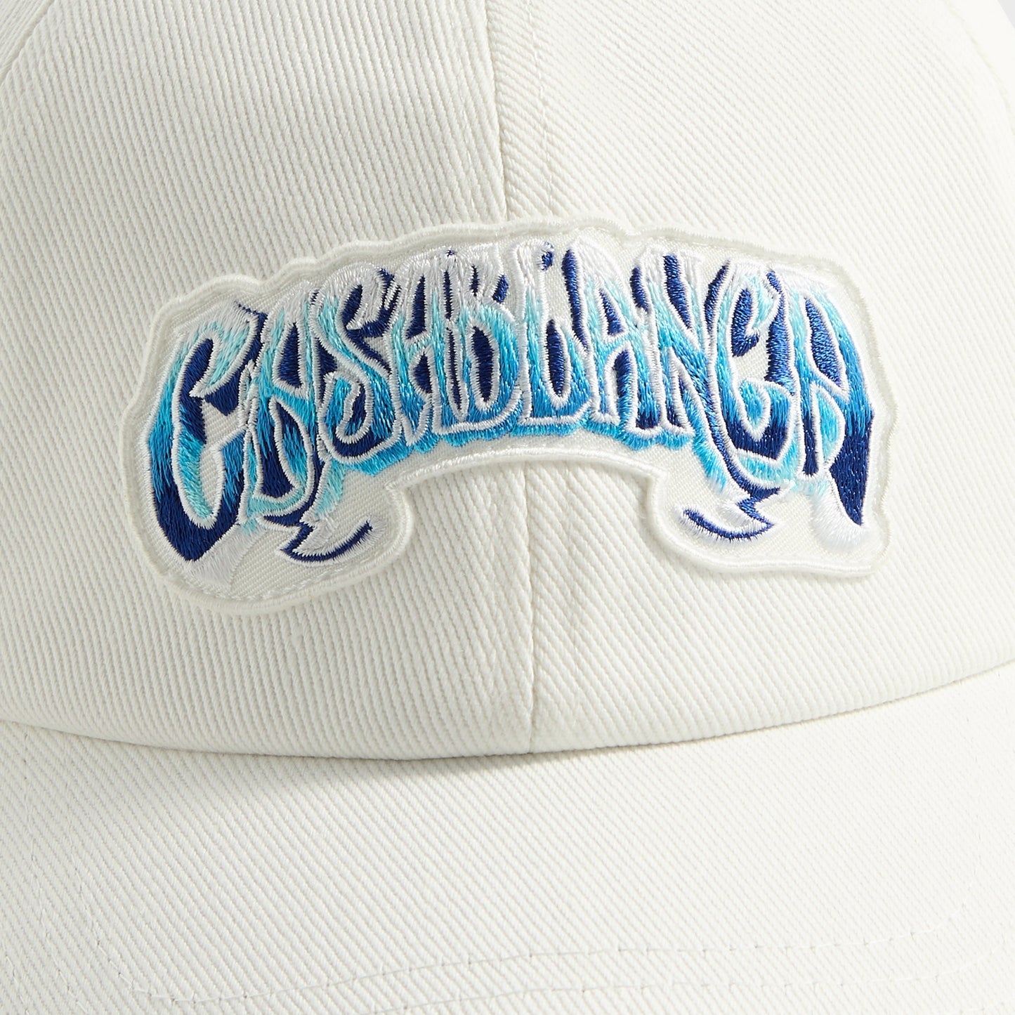 Men Kith Casablanca Blue Gradient Fade Logo Patch Cap - White