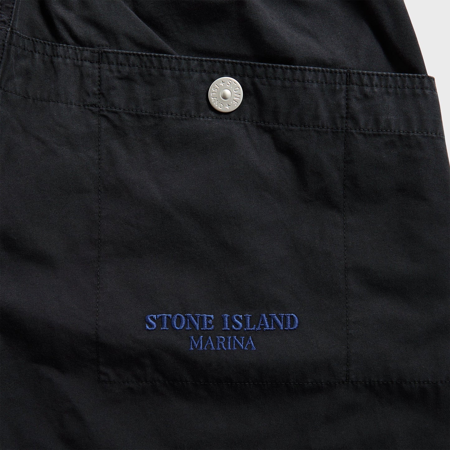 Men Kith Stone Island Organic Cotton Tela Garment Dyed Marina Trouser - Navy Bl