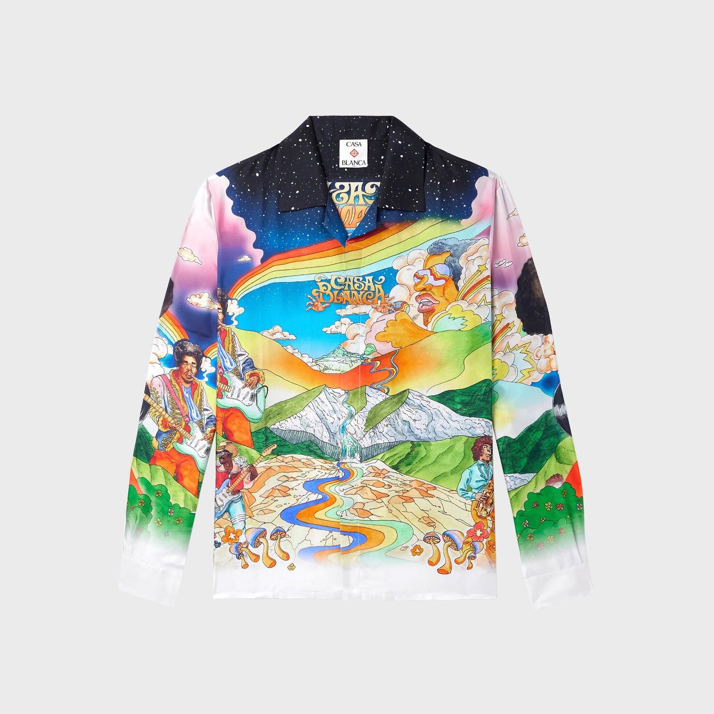 Women Kith Casablanca Long Sleeve Cuban Collar Shirt - La Musique